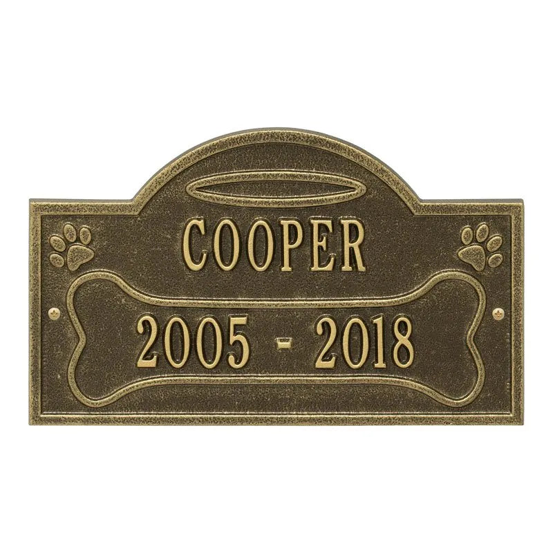 All Dogs Go to Heaven Pet Memorial Personalized Wall or Ground Plaque