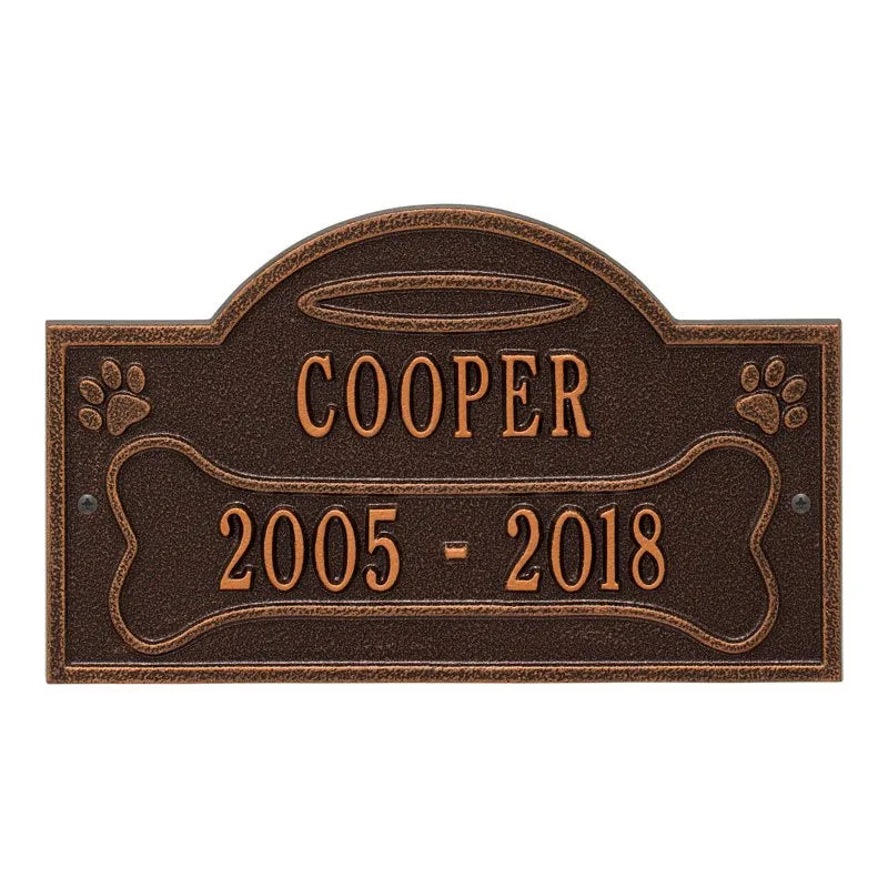 All Dogs Go to Heaven Pet Memorial Personalized Wall or Ground Plaque