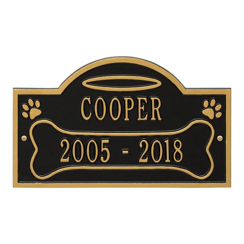 All Dogs Go to Heaven Pet Memorial Personalized Wall or Ground Plaque