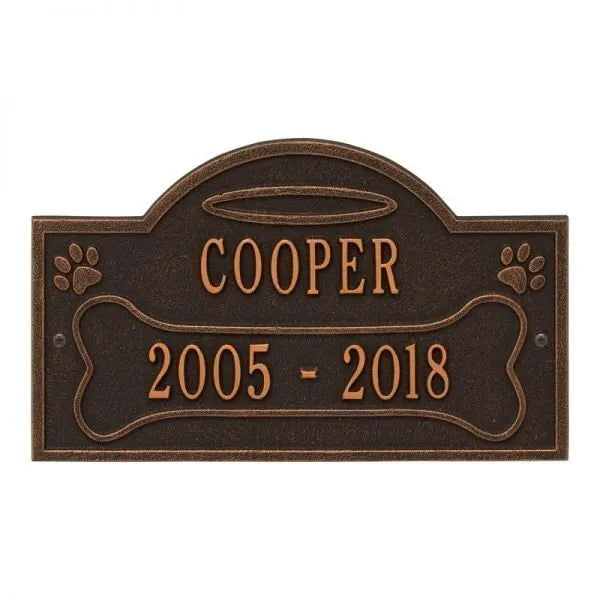 All Dogs Go to Heaven Pet Memorial Personalized Wall or Ground Plaque