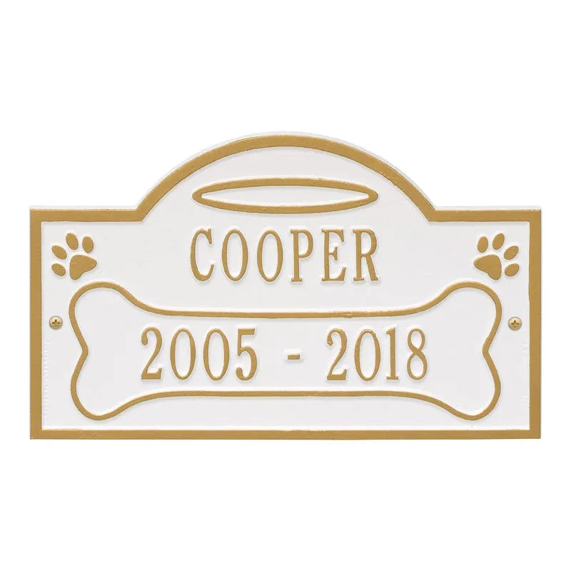 All Dogs Go to Heaven Pet Memorial Personalized Wall or Ground Plaque
