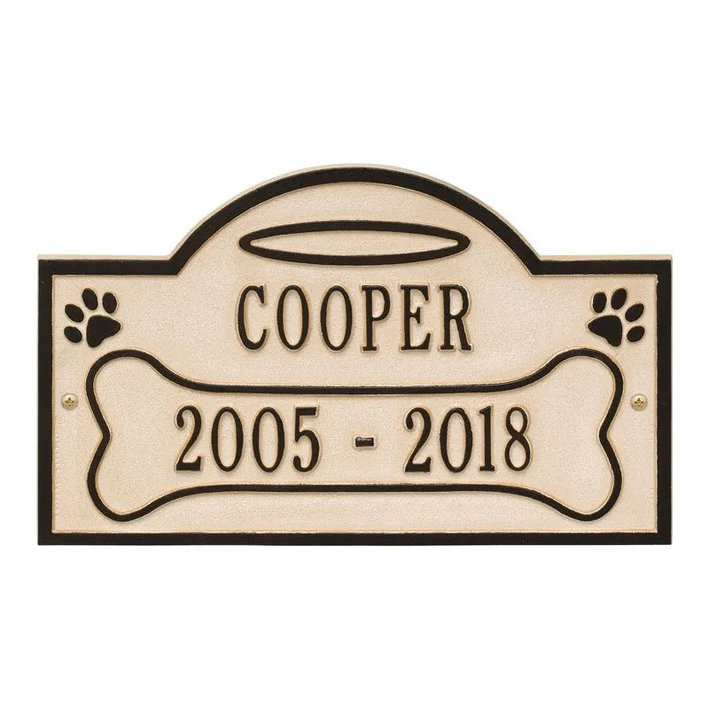 All Dogs Go to Heaven Pet Memorial Personalized Wall or Ground Plaque