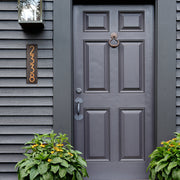 Modern Herringbone Vertical Plaque, Standard Wall 1-line