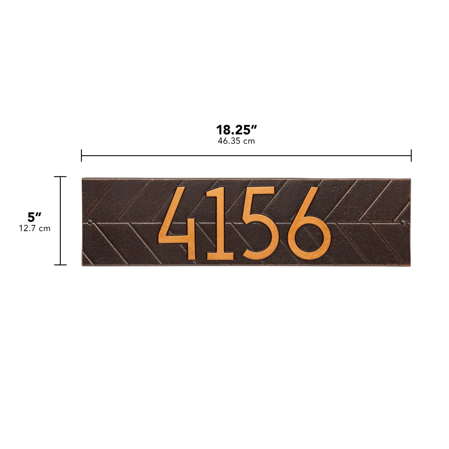 Modern Herringbone Horizontal Plaque, Standard Wall 1-line