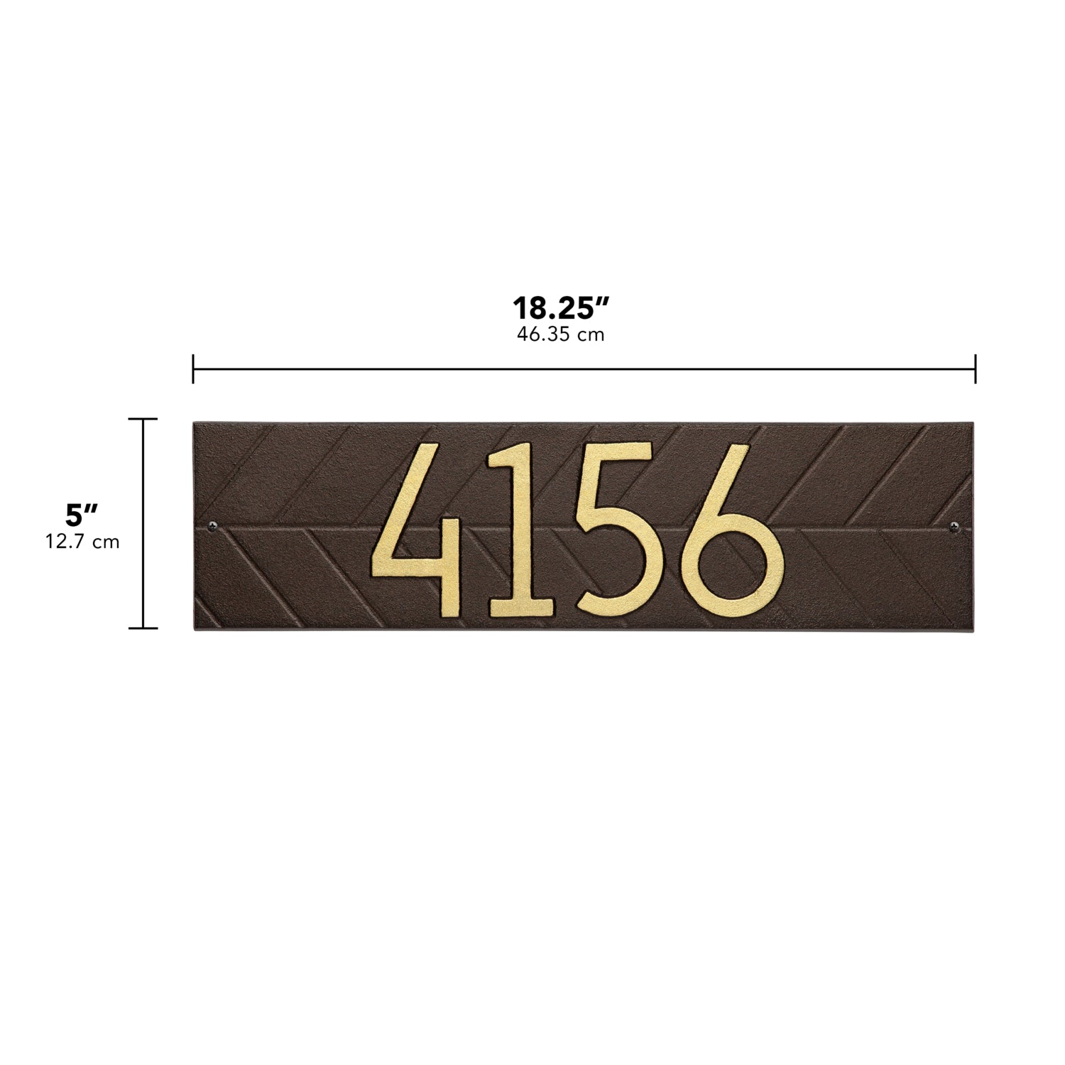 Modern Herringbone Horizontal Plaque, Standard Wall 1-line
