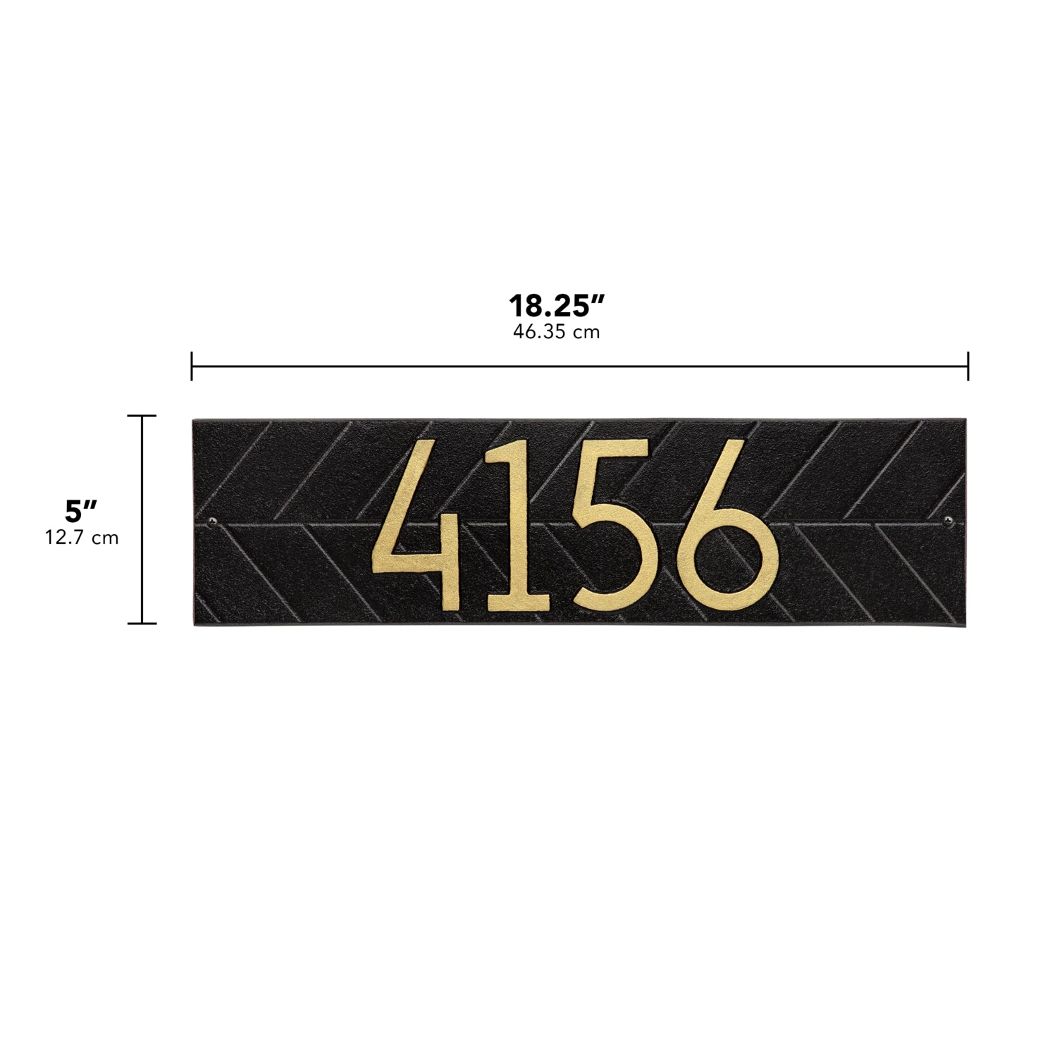 Modern Herringbone Horizontal Plaque, Standard Wall 1-line