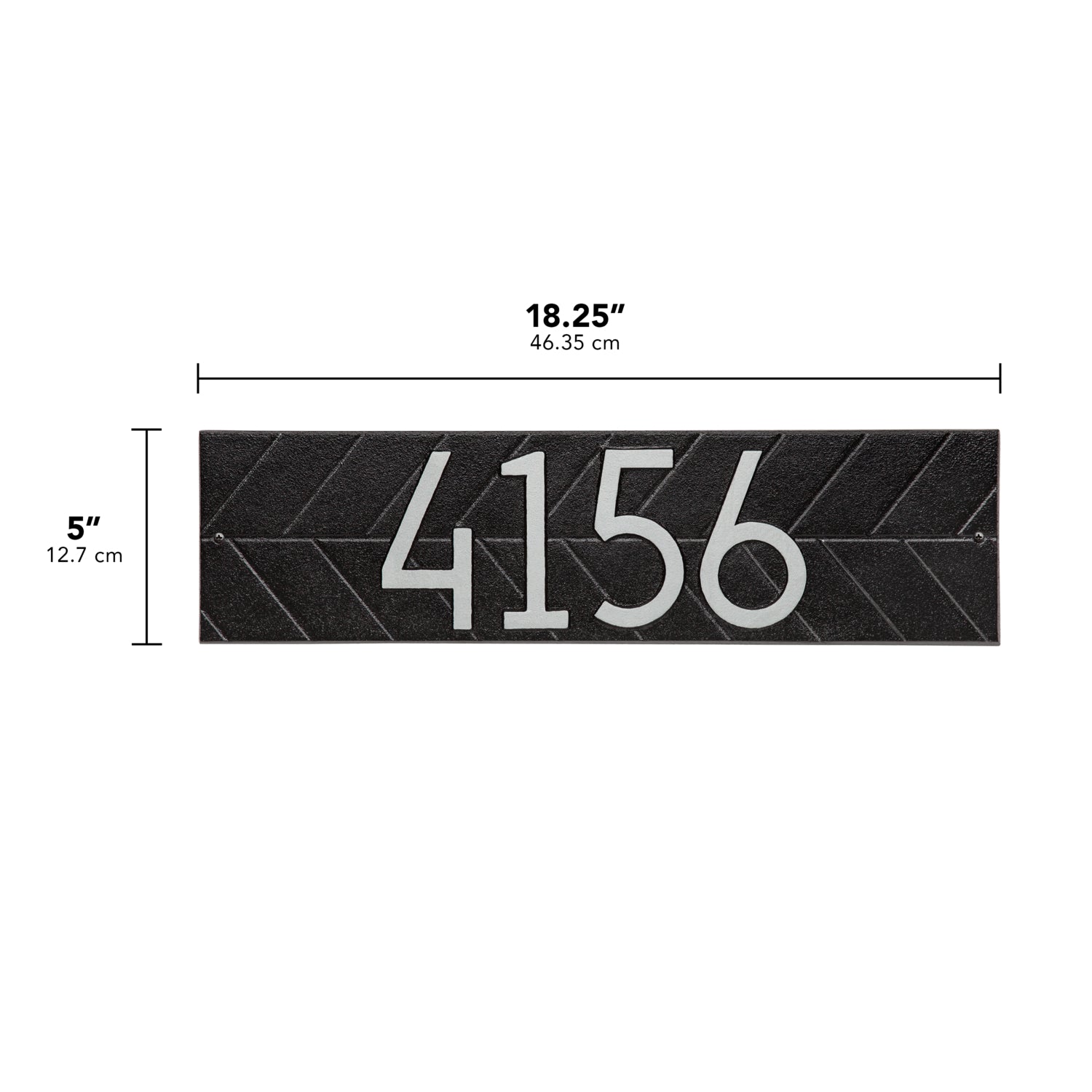 Modern Herringbone Horizontal Plaque, Standard Wall 1-line