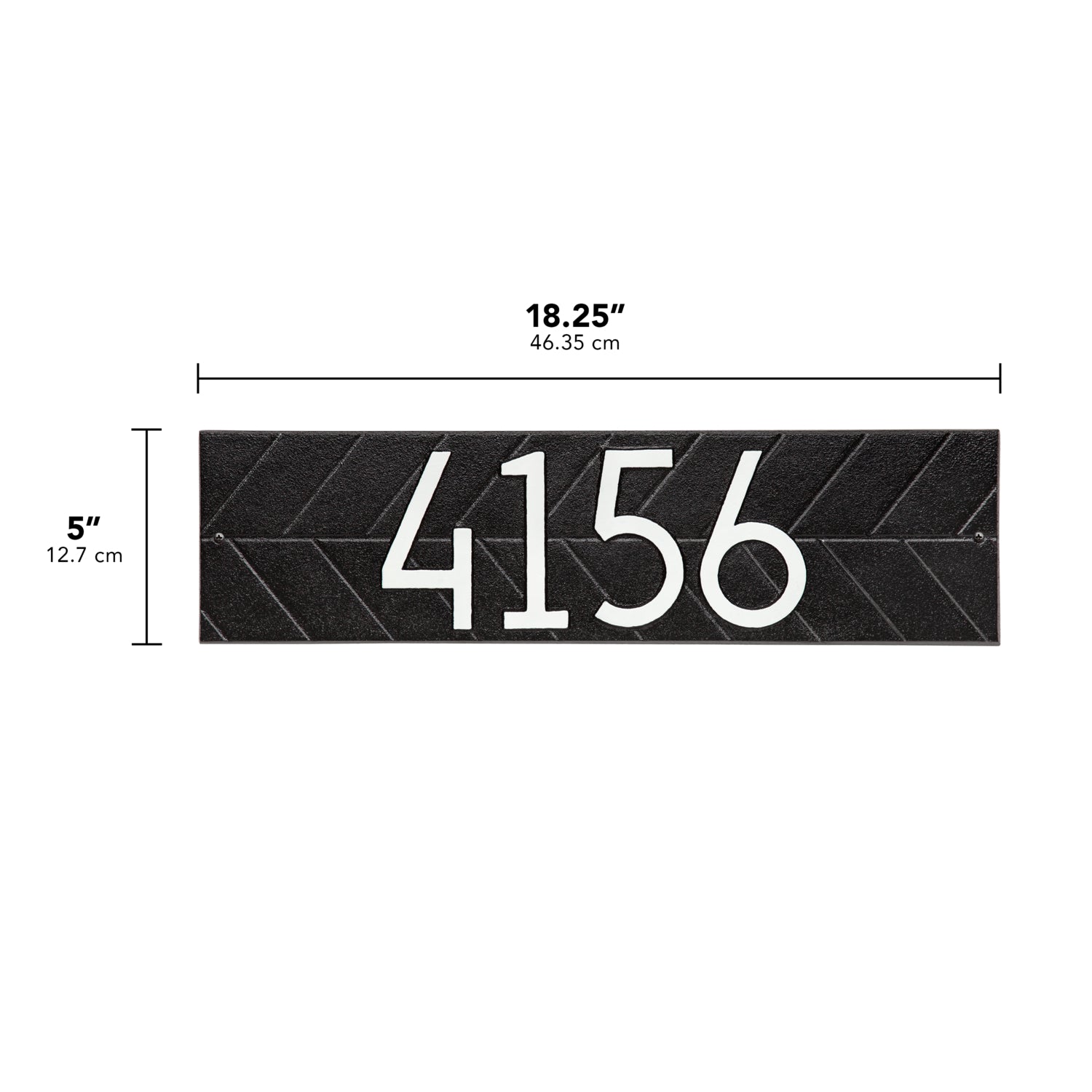 Modern Herringbone Horizontal Plaque, Standard Wall 1-line