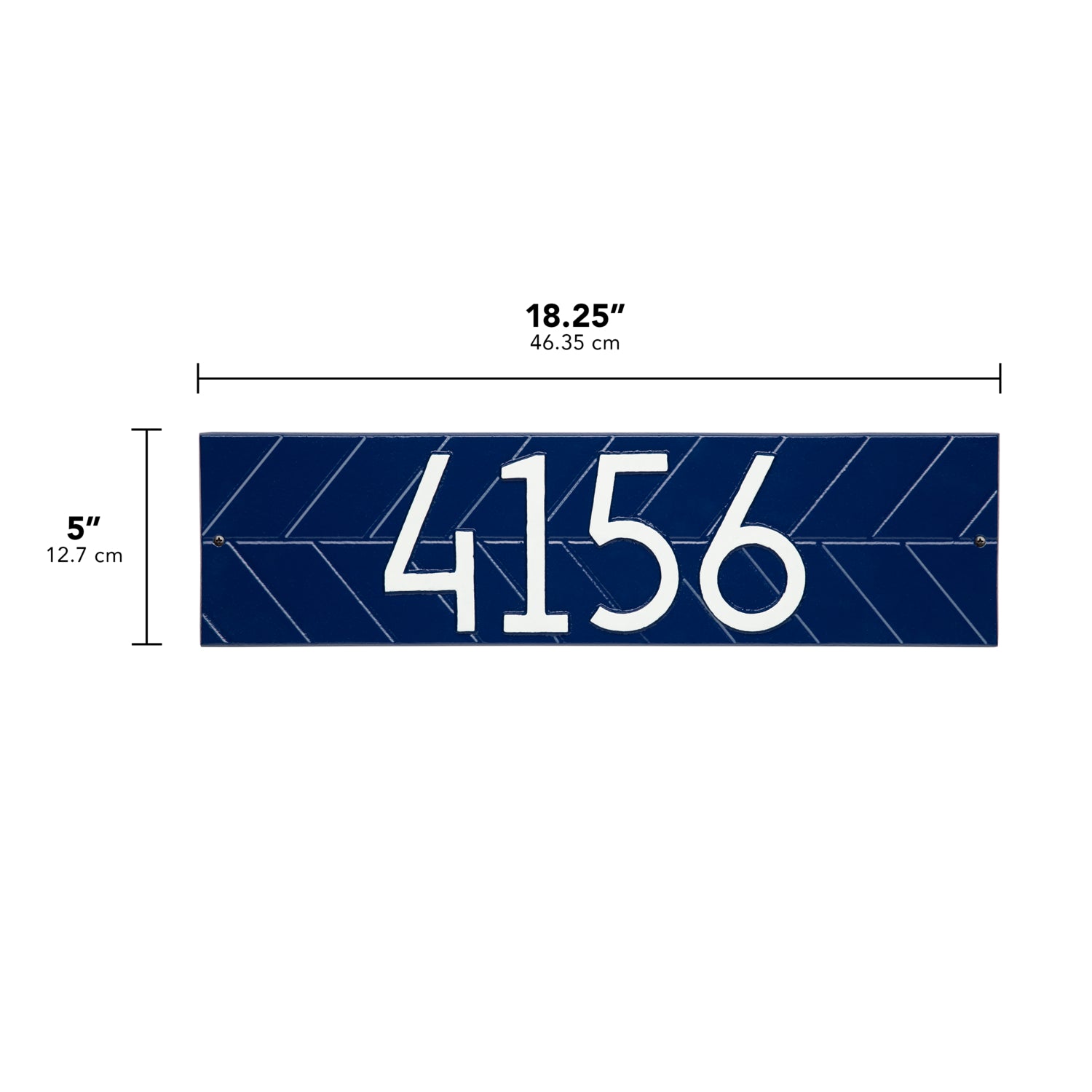 Modern Herringbone Horizontal Plaque, Standard Wall 1-line