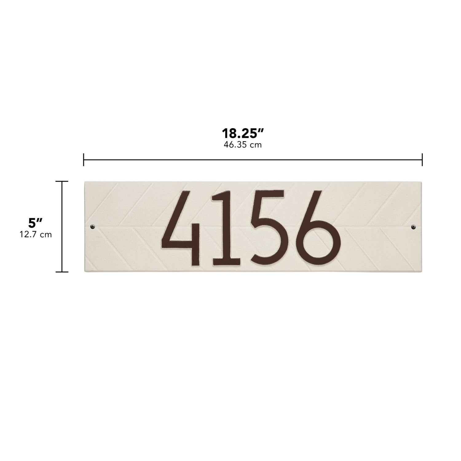 Modern Herringbone Horizontal Plaque, Standard Wall 1-line