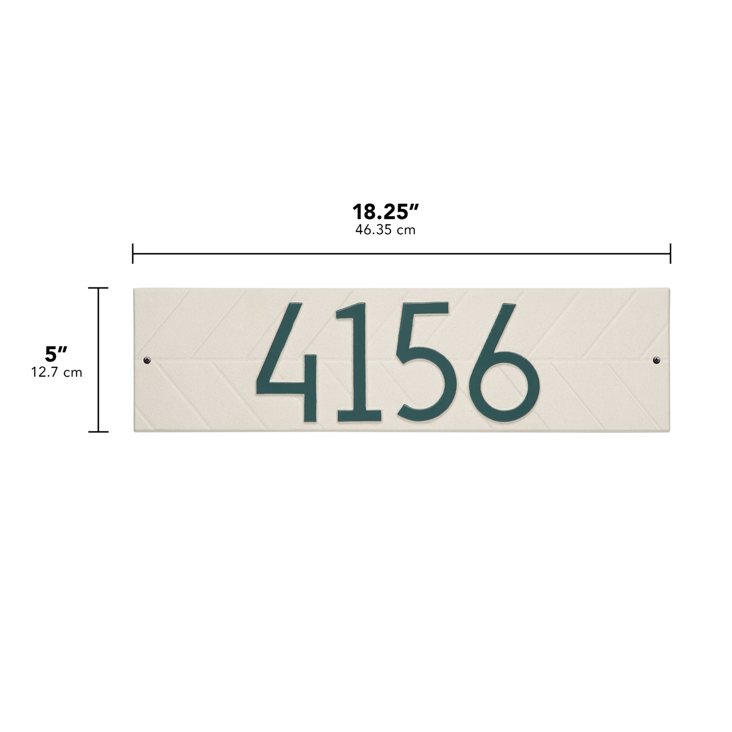 Modern Herringbone Horizontal Plaque, Standard Wall 1-line