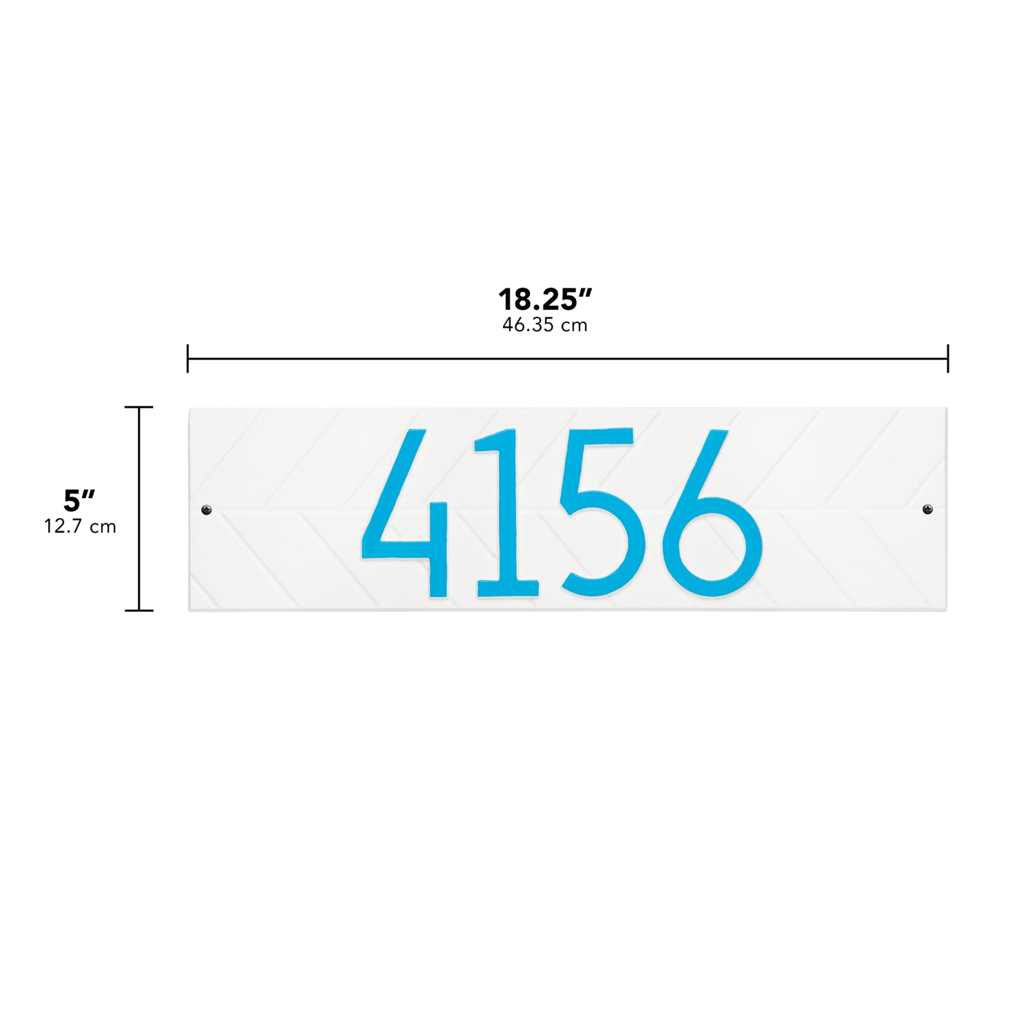 Modern Herringbone Horizontal Plaque, Standard Wall 1-line