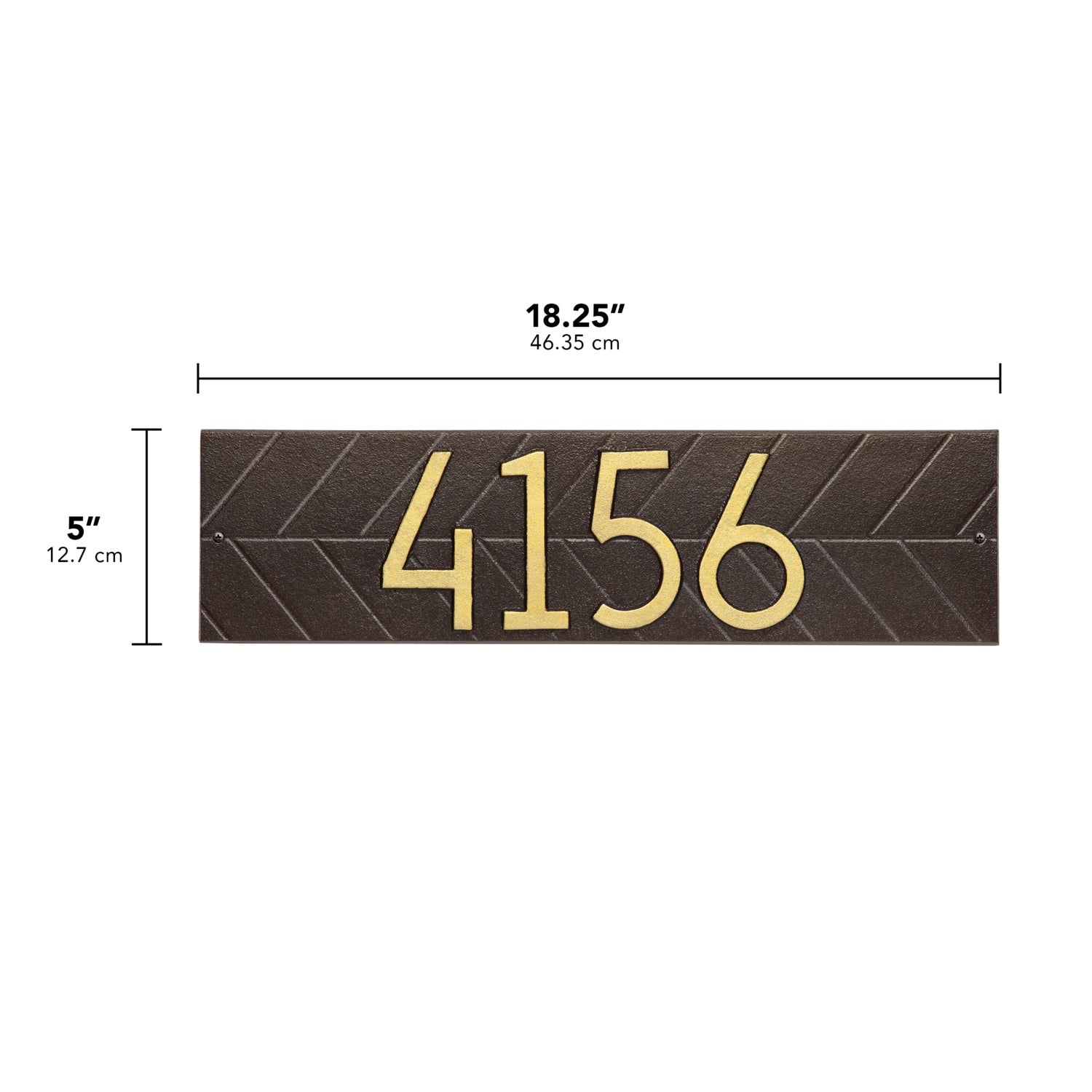Modern Herringbone Horizontal Plaque, Standard Wall 1-line