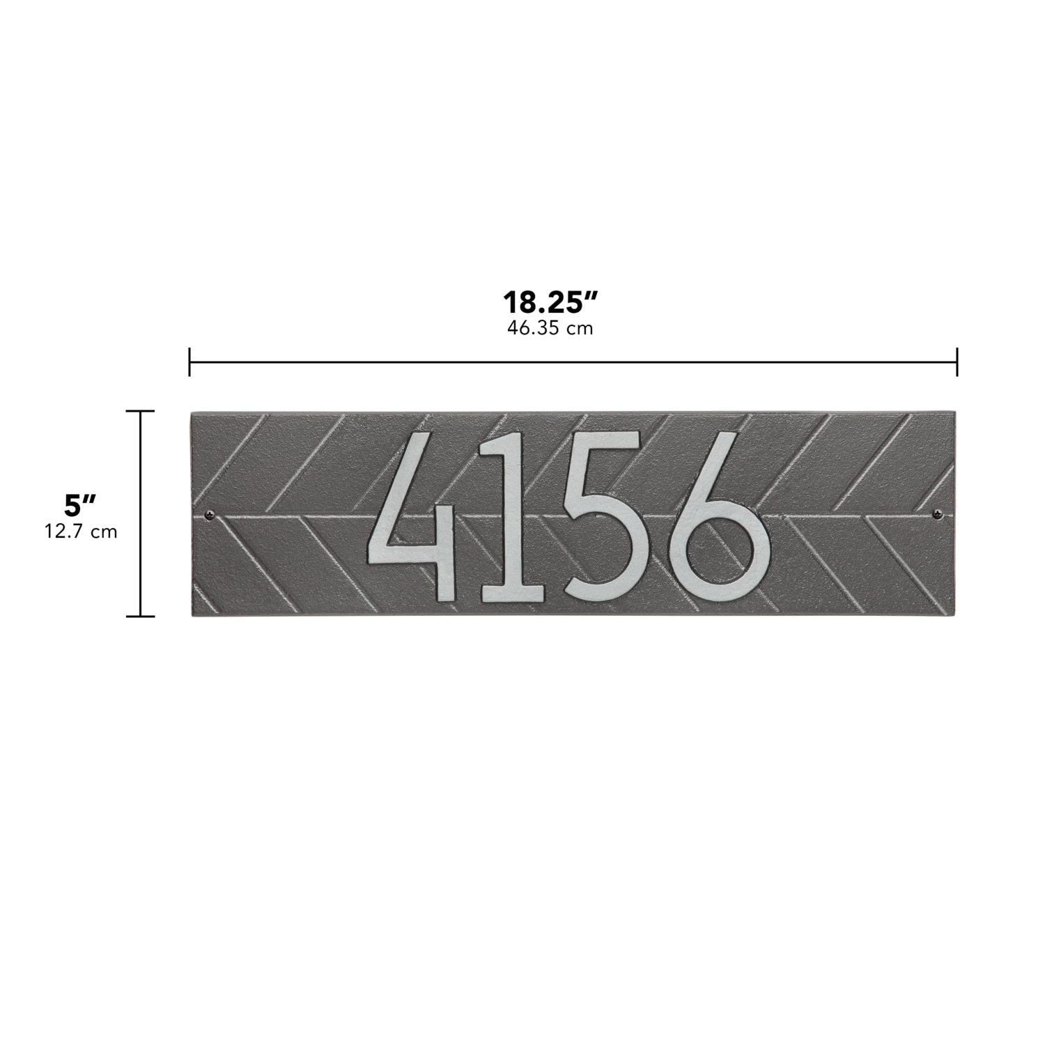 Modern Herringbone Horizontal Plaque, Standard Wall 1-line