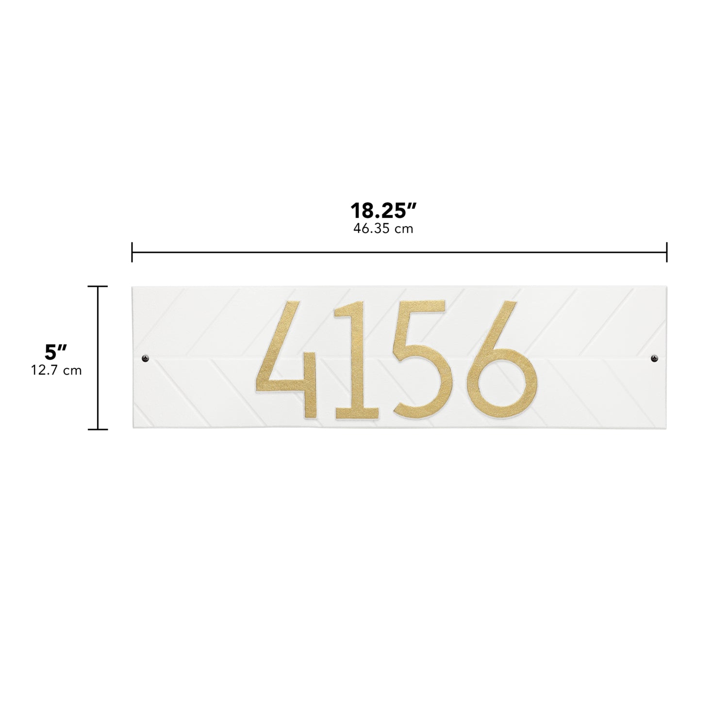 Modern Herringbone Horizontal Plaque, Standard Wall 1-line