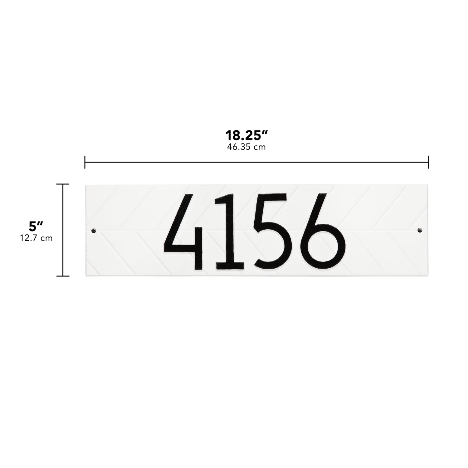Modern Herringbone Horizontal Plaque, Standard Wall 1-line