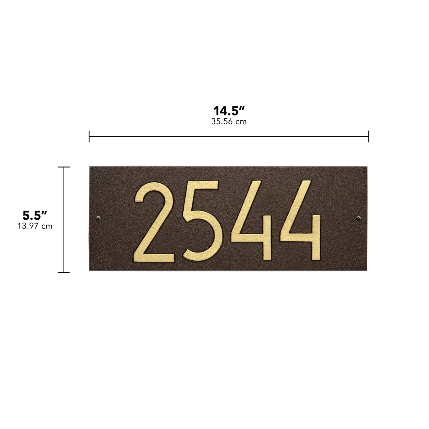 Mid-Century Modern Rectangle Plaque, Standard Wall 1-line