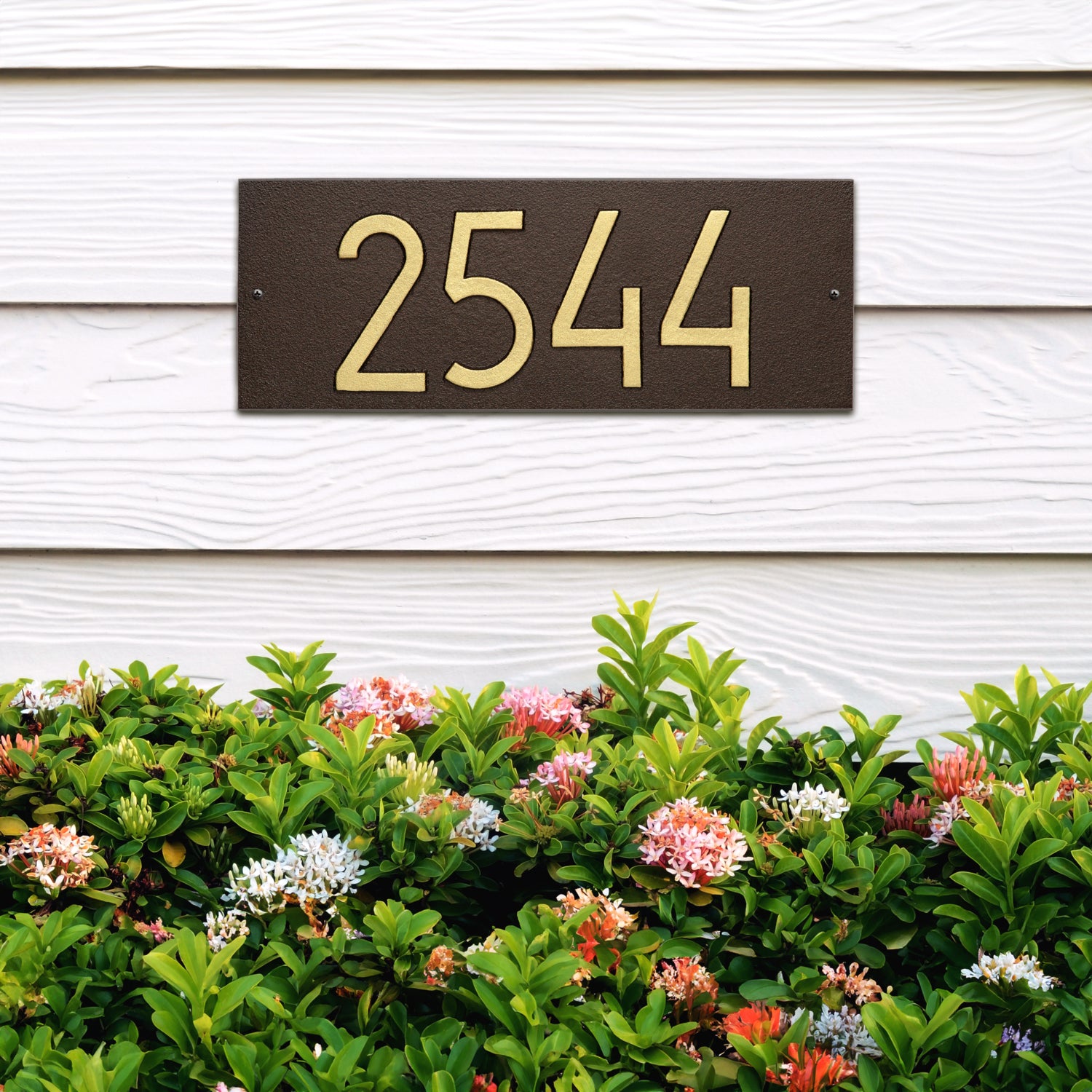 Mid-Century Modern Rectangle Plaque, Standard Wall 1-line