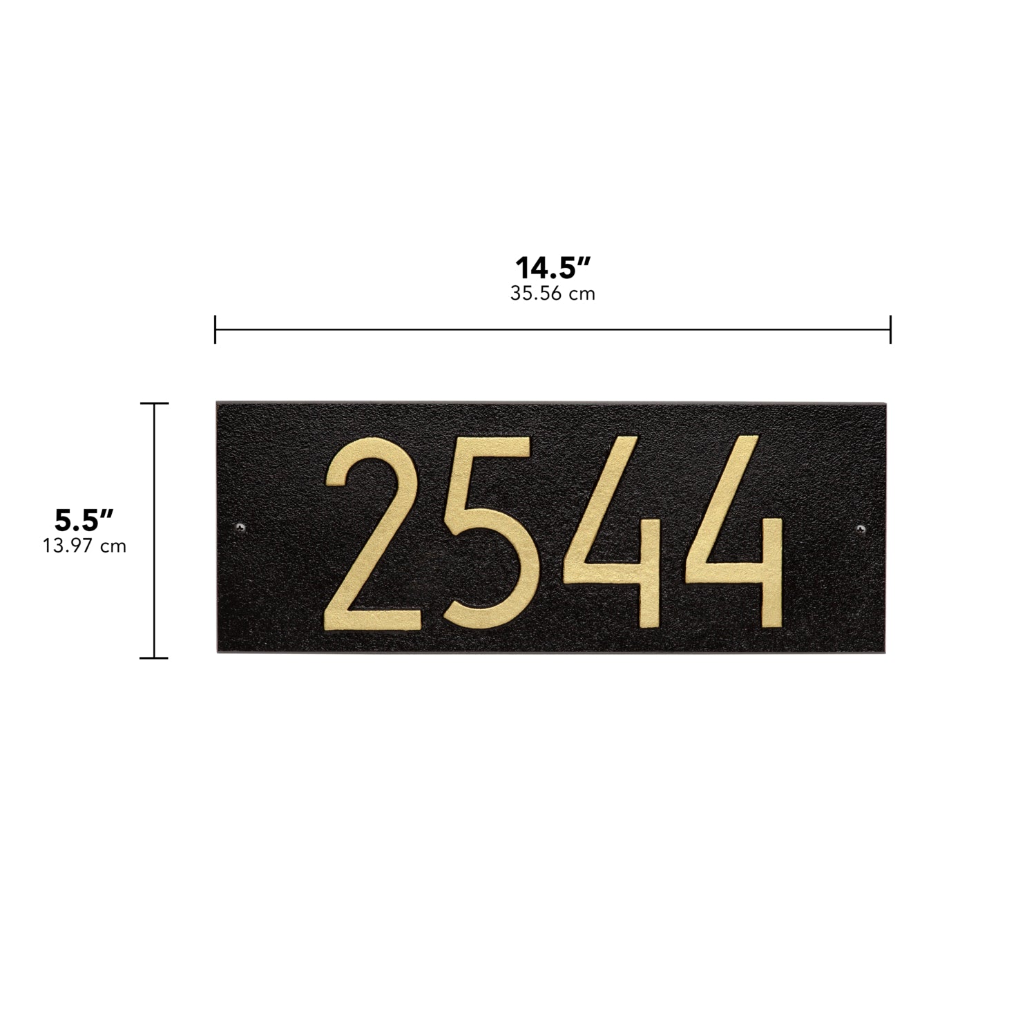 Mid-Century Modern Rectangle Plaque, Standard Wall 1-line