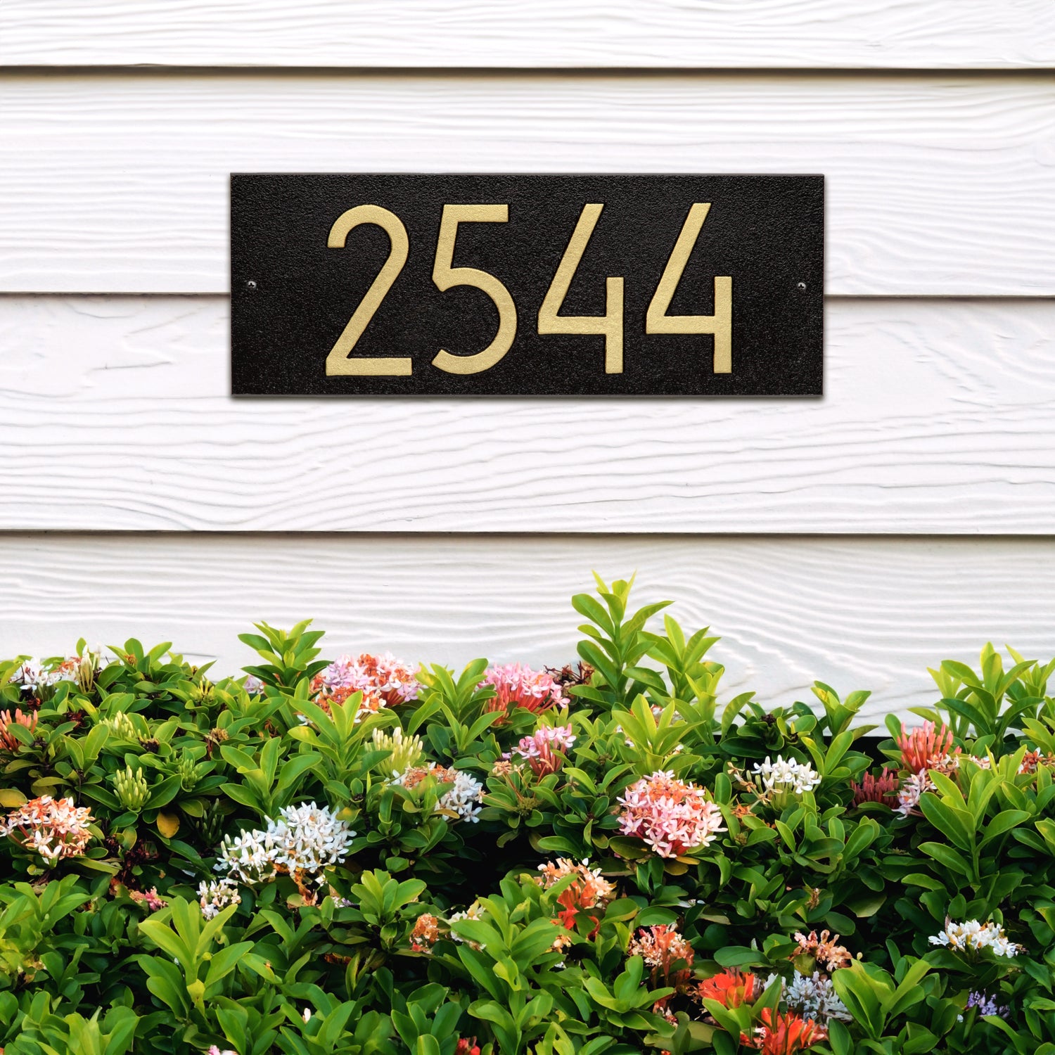 Mid-Century Modern Rectangle Plaque, Standard Wall 1-line
