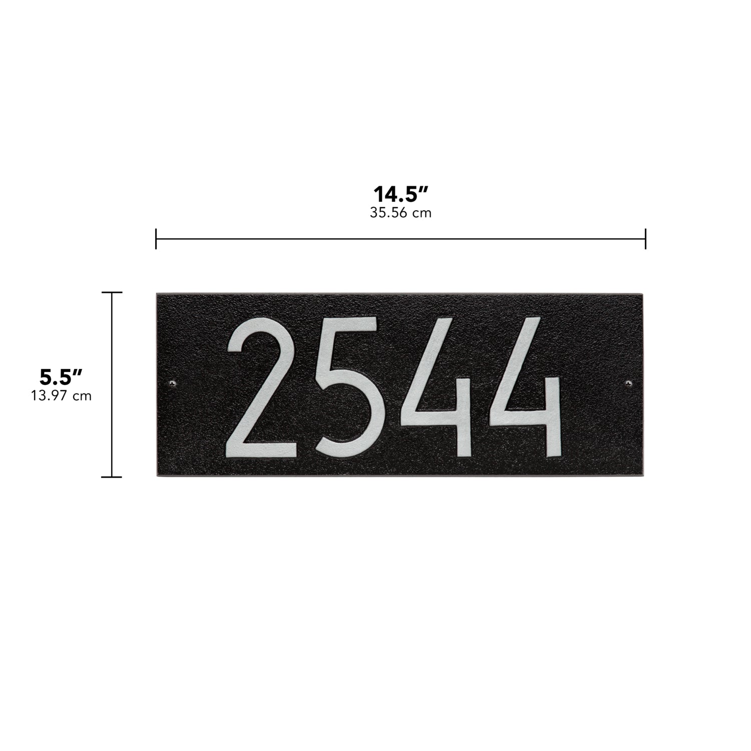 Mid-Century Modern Rectangle Plaque, Standard Wall 1-line