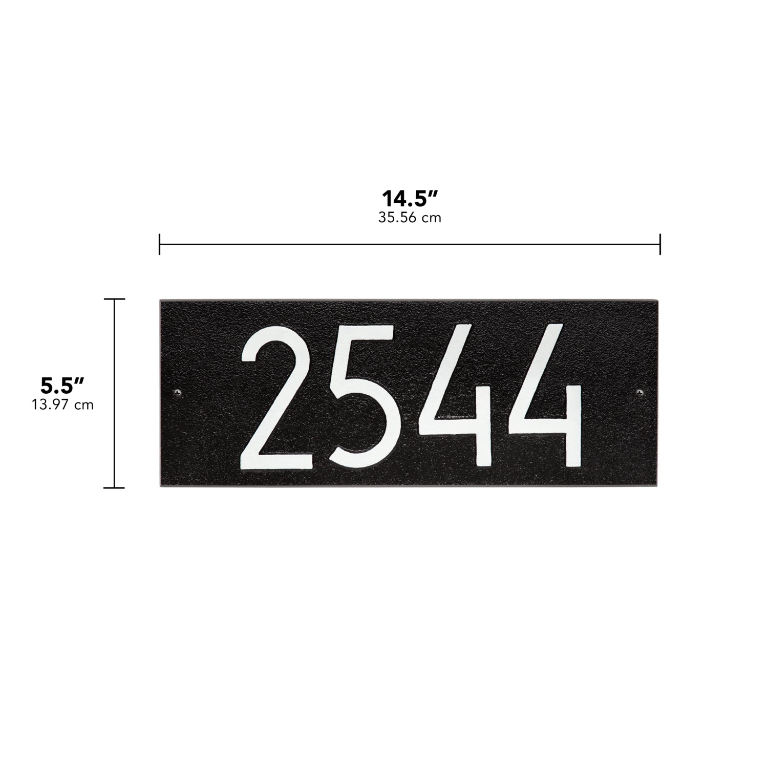 Mid-Century Modern Rectangle Plaque, Standard Wall 1-line