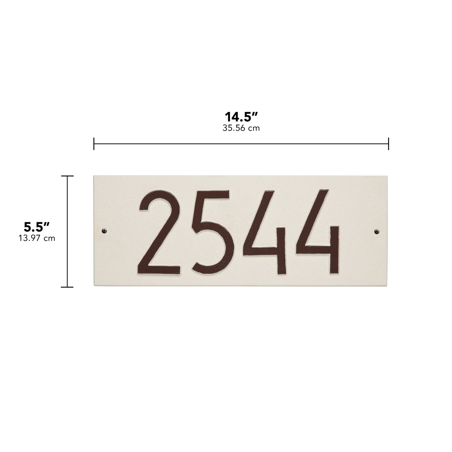 Mid-Century Modern Rectangle Plaque, Standard Wall 1-line