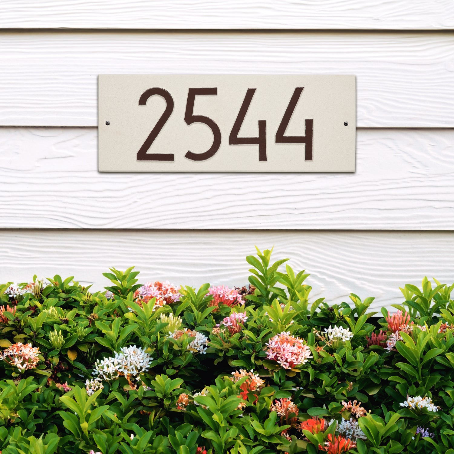 Mid-Century Modern Rectangle Plaque, Standard Wall 1-line
