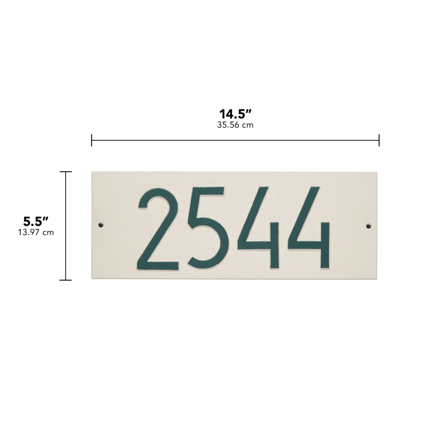 Mid-Century Modern Rectangle Plaque, Standard Wall 1-line