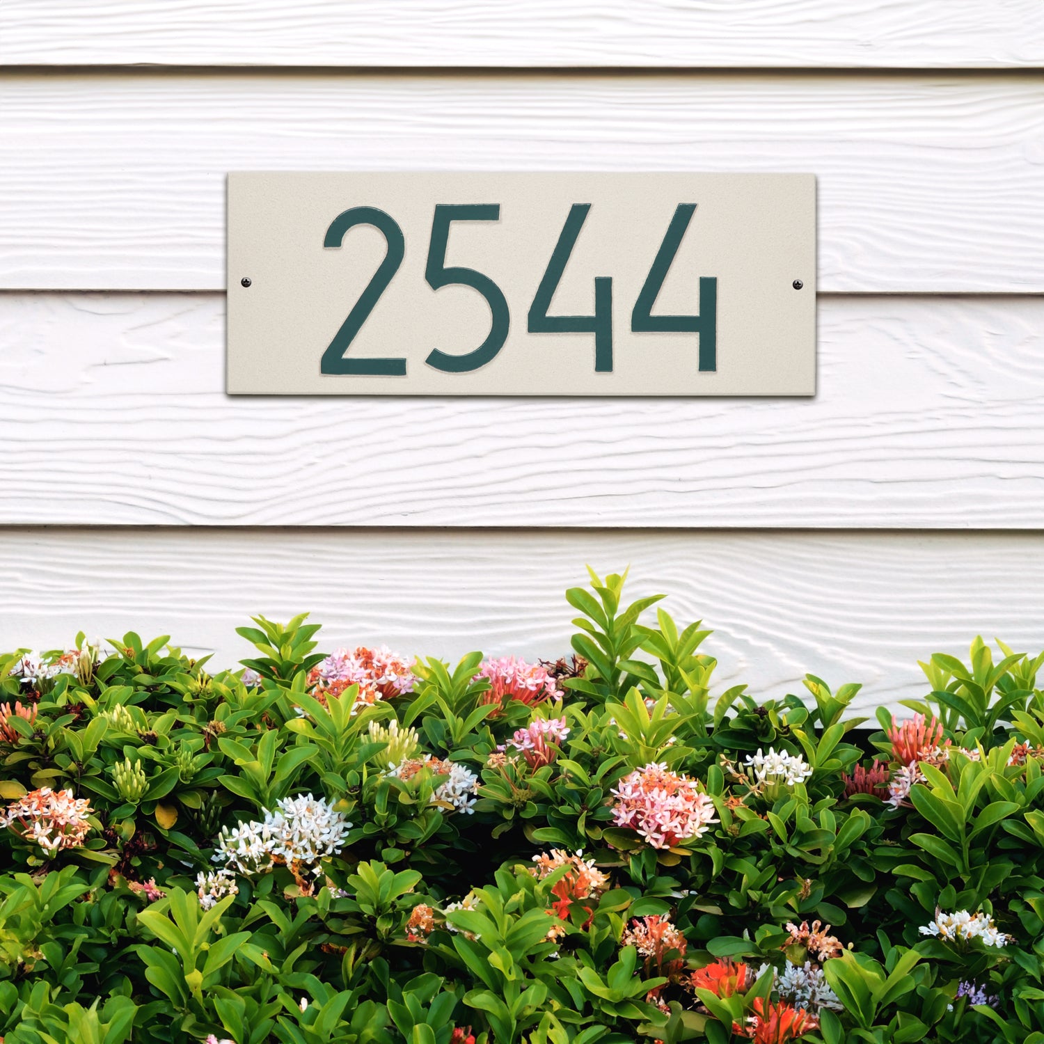 Mid-Century Modern Rectangle Plaque, Standard Wall 1-line