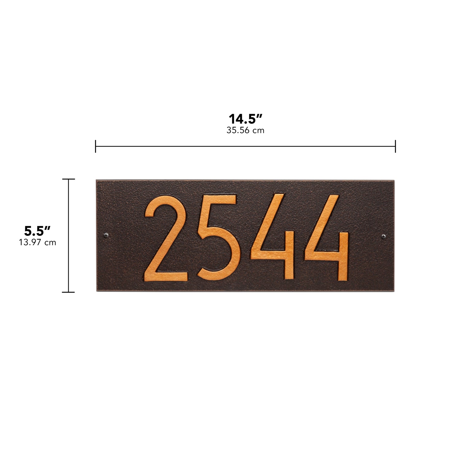 Mid-Century Modern Rectangle Plaque, Standard Wall 1-line