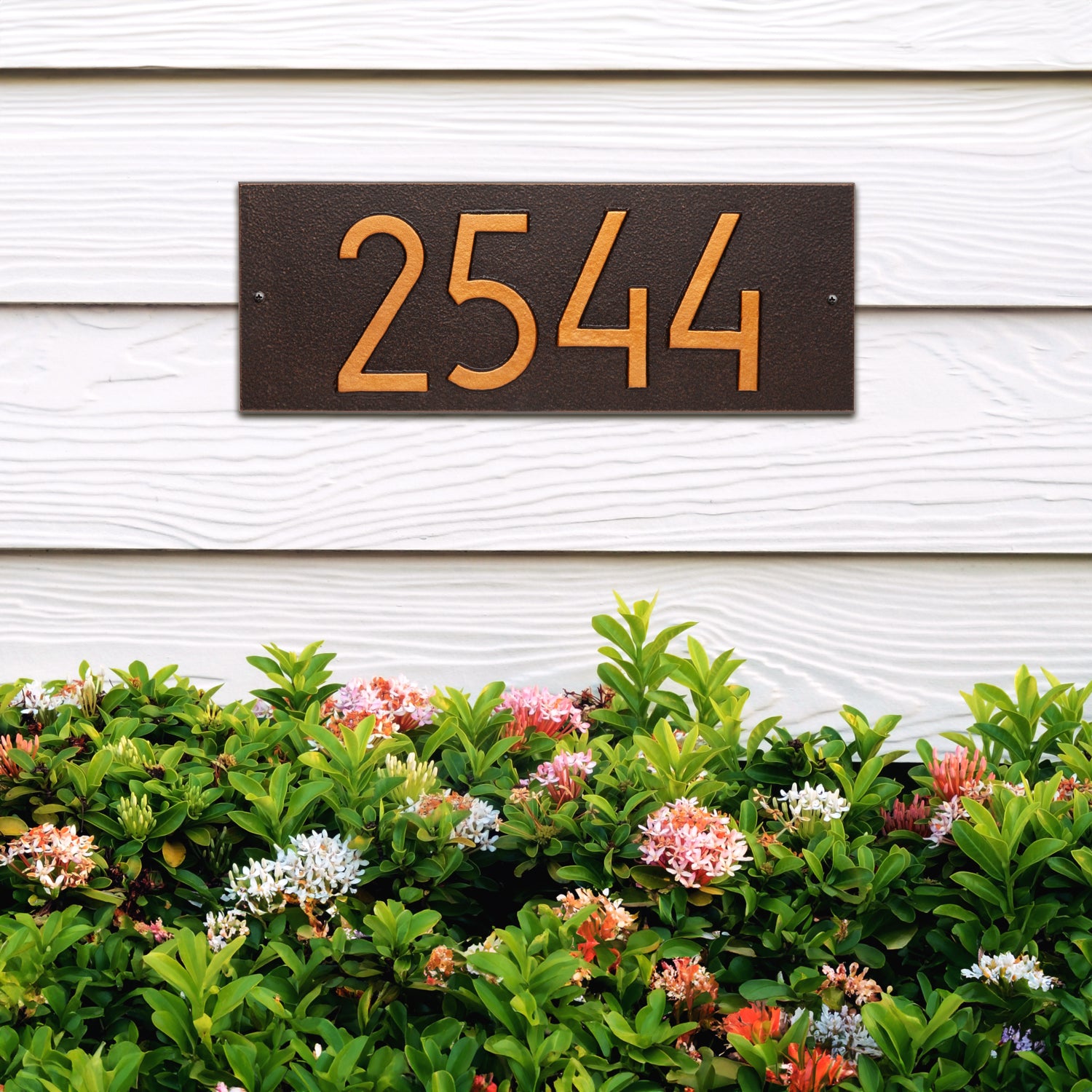 Mid-Century Modern Rectangle Plaque, Standard Wall 1-line