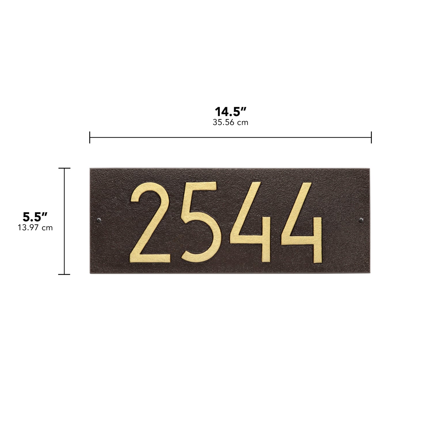 Mid-Century Modern Rectangle Plaque, Standard Wall 1-line