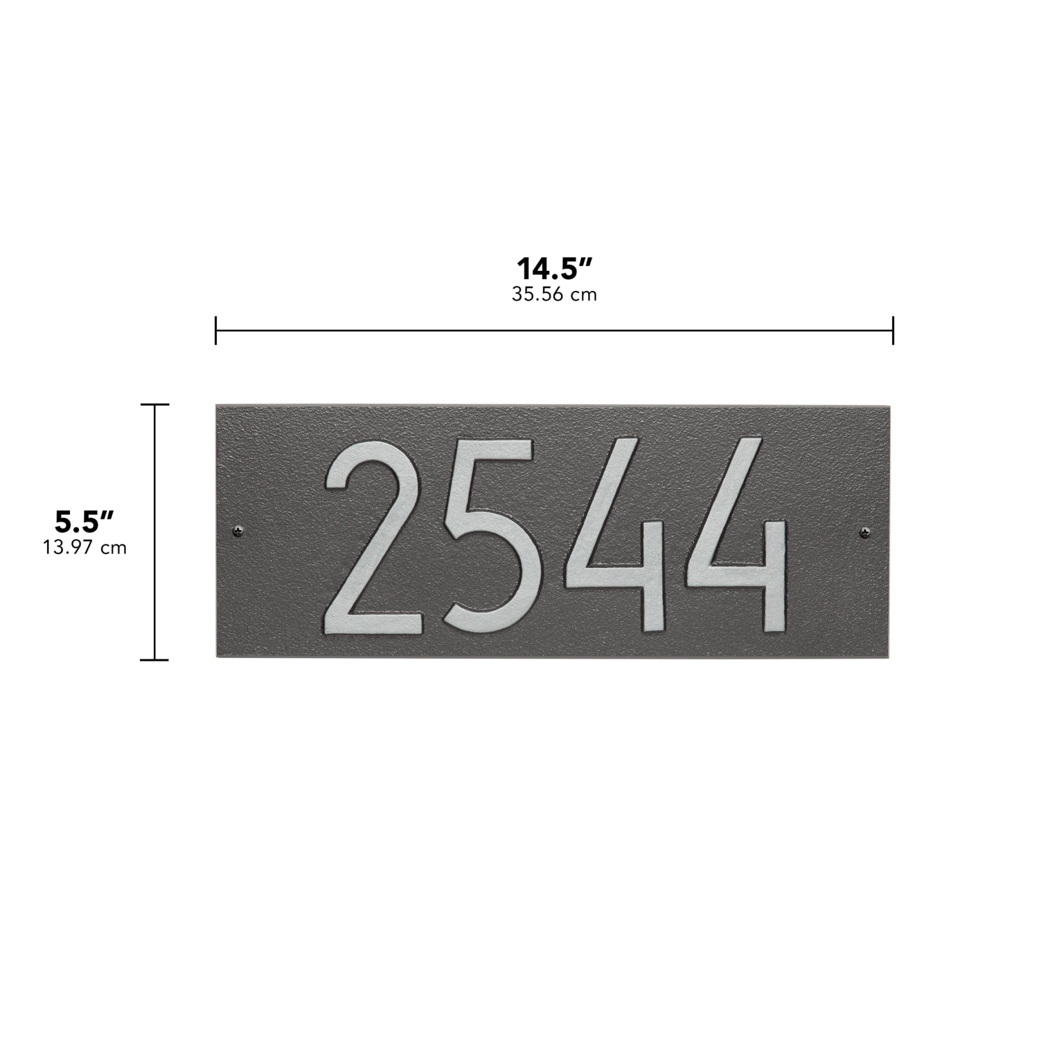 Mid-Century Modern Rectangle Plaque, Standard Wall 1-line