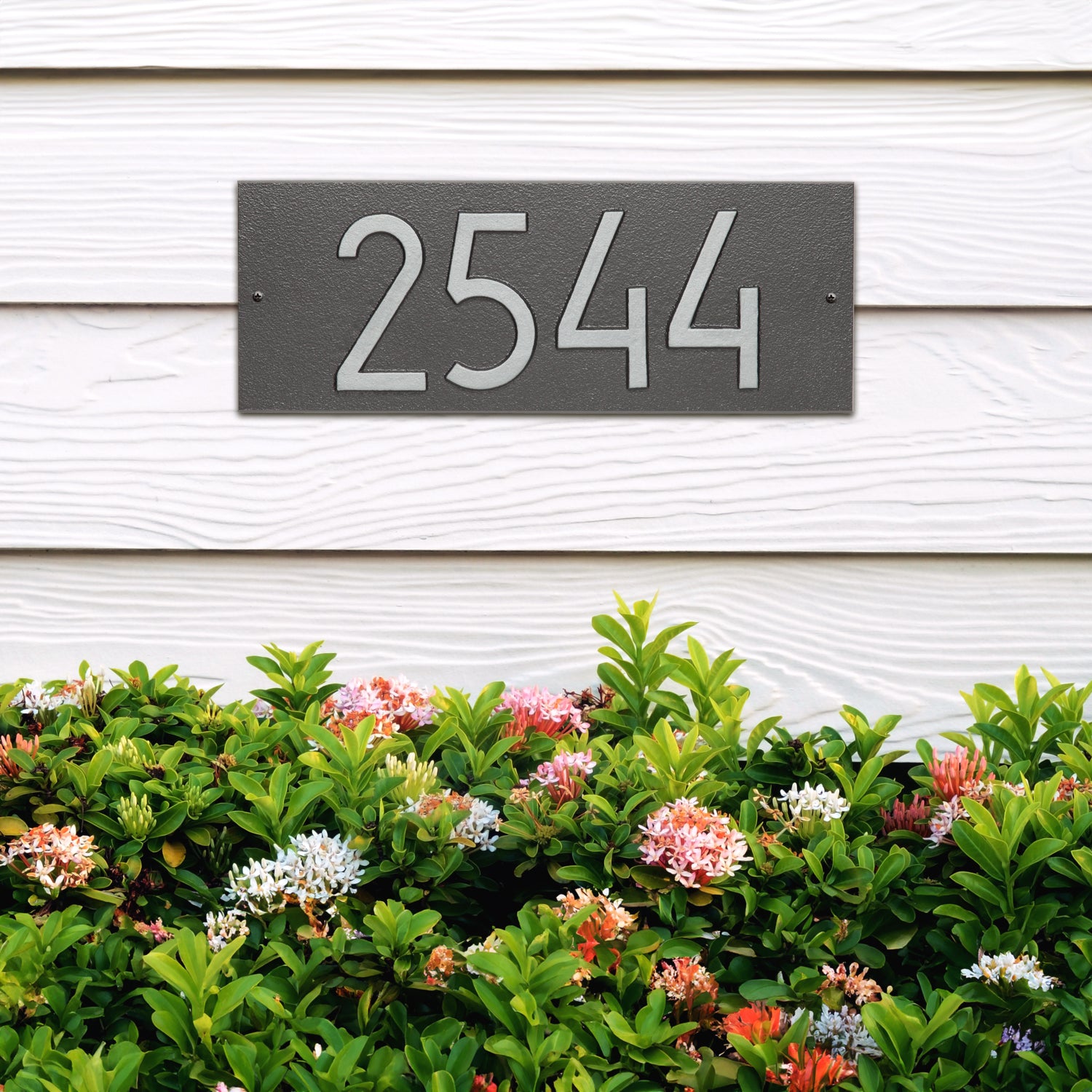 Mid-Century Modern Rectangle Plaque, Standard Wall 1-line