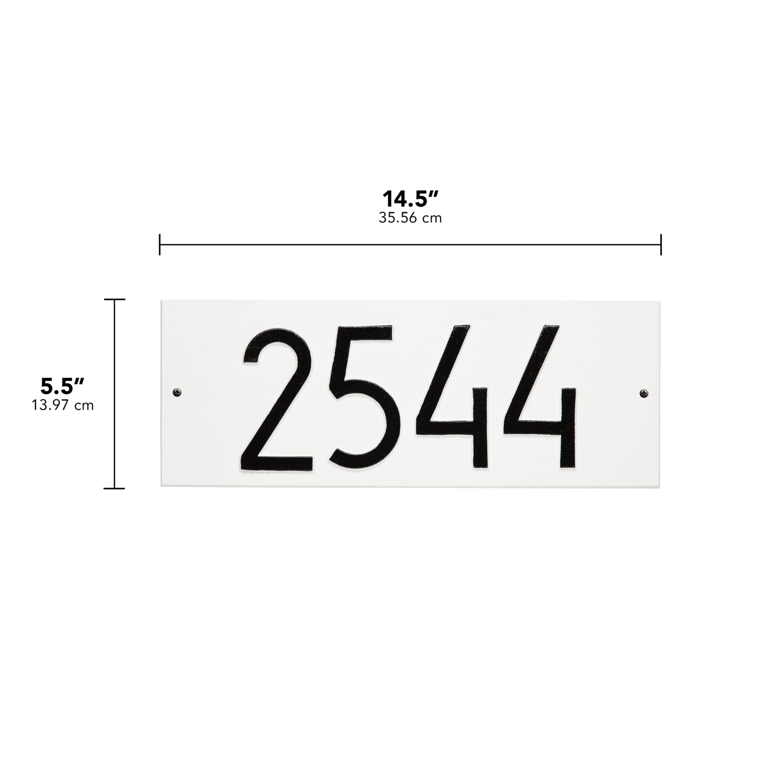 Mid-Century Modern Rectangle Plaque, Standard Wall 1-line