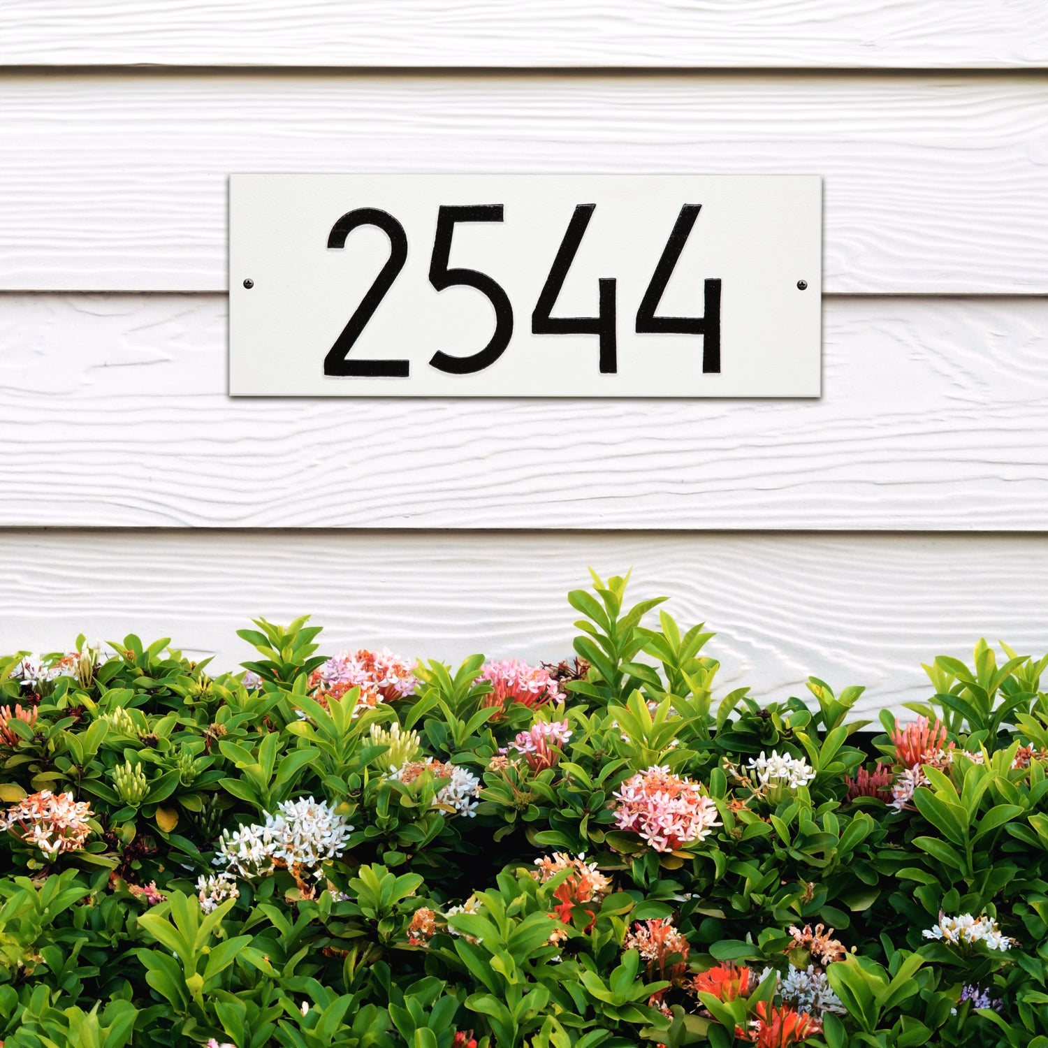 Mid-Century Modern Rectangle Plaque, Standard Wall 1-line