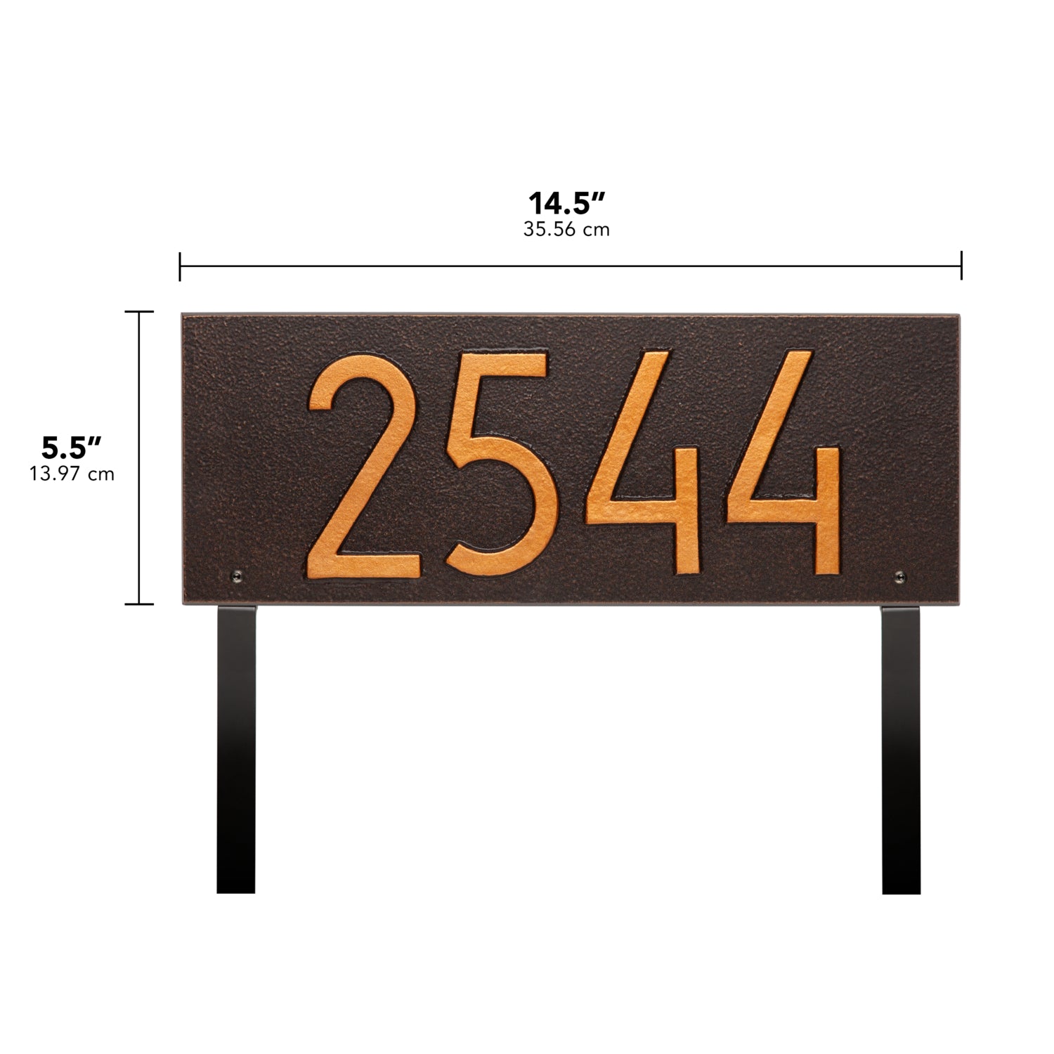 Mid-Century Modern Rectangle Plaque, Standard Lawn 1-line