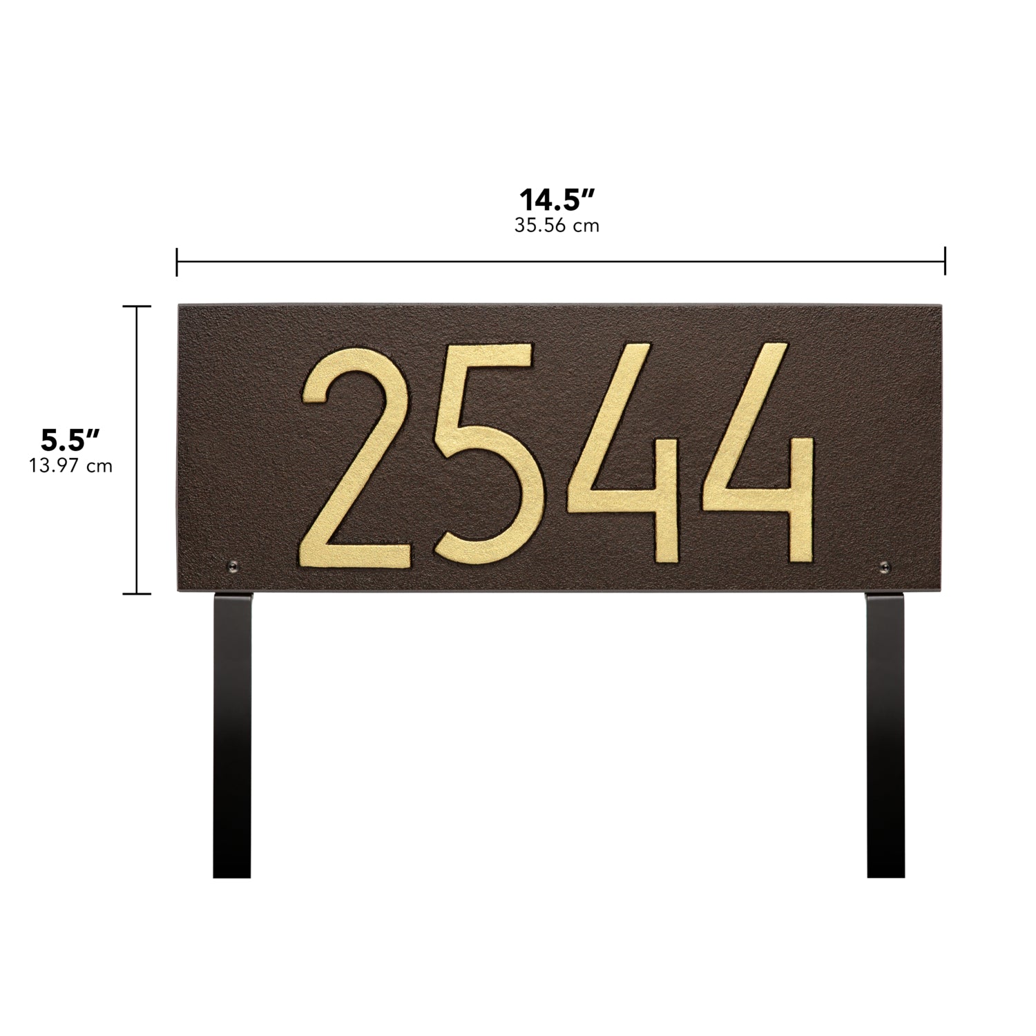 Mid-Century Modern Rectangle Plaque, Standard Lawn 1-line