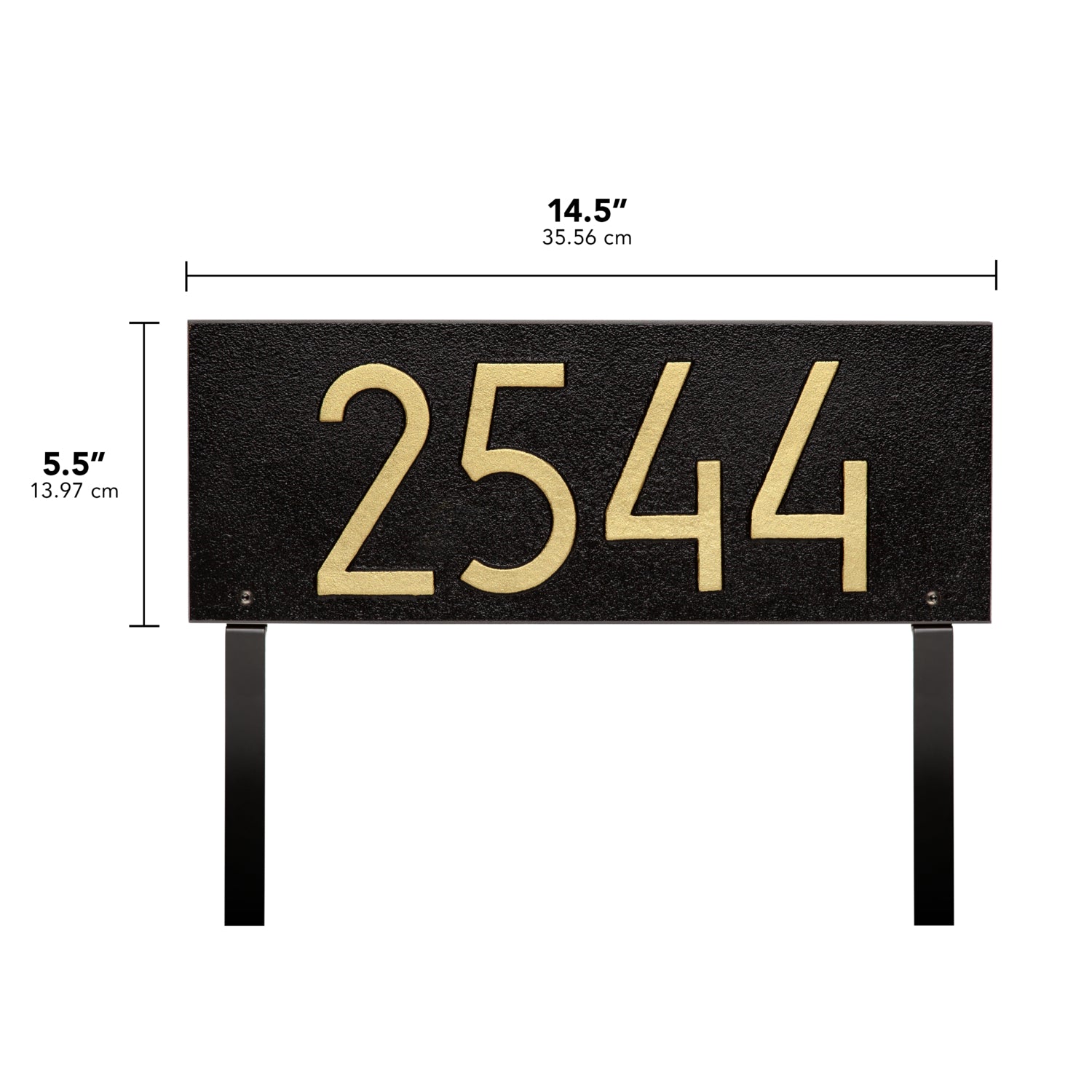 Mid-Century Modern Rectangle Plaque, Standard Lawn 1-line