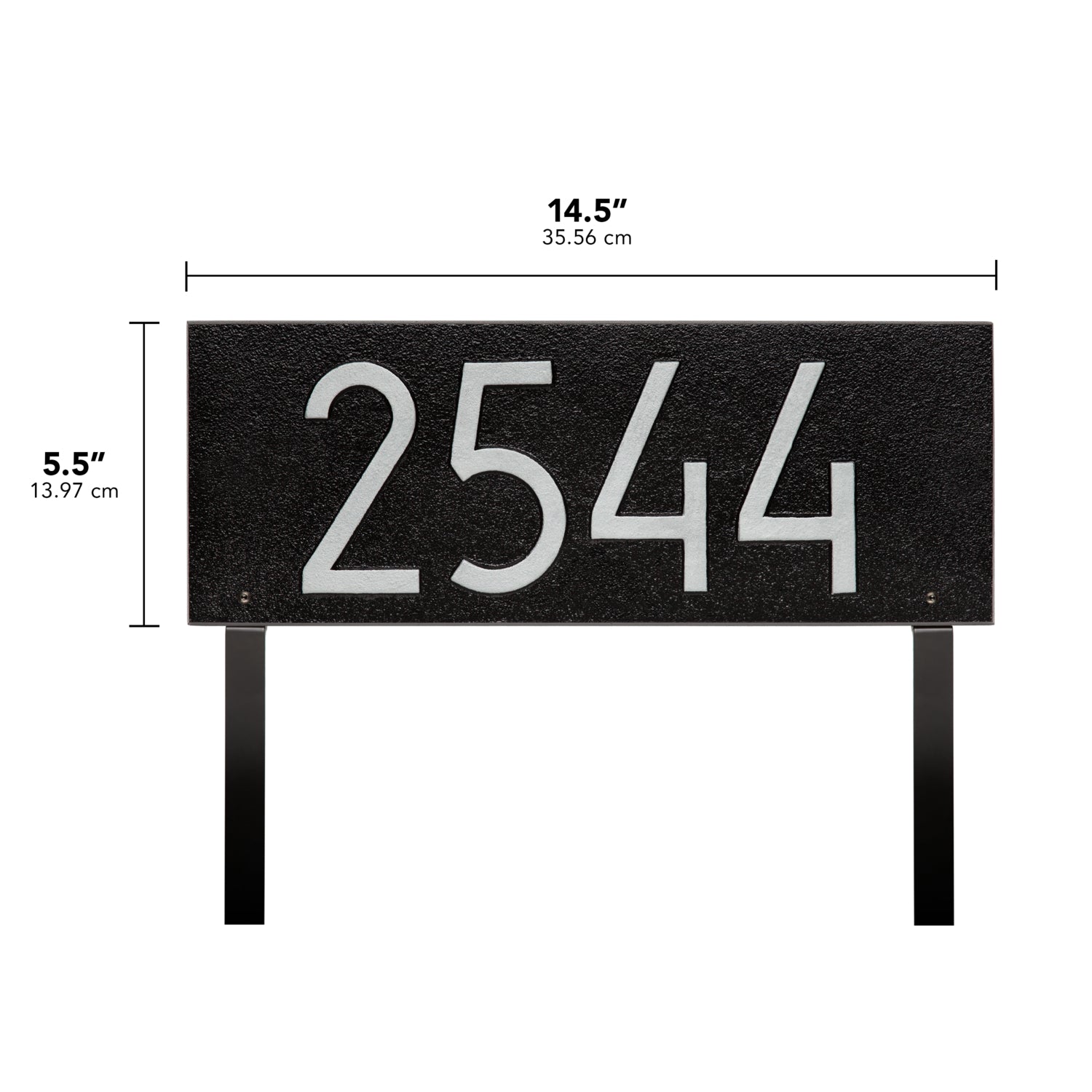 Mid-Century Modern Rectangle Plaque, Standard Lawn 1-line