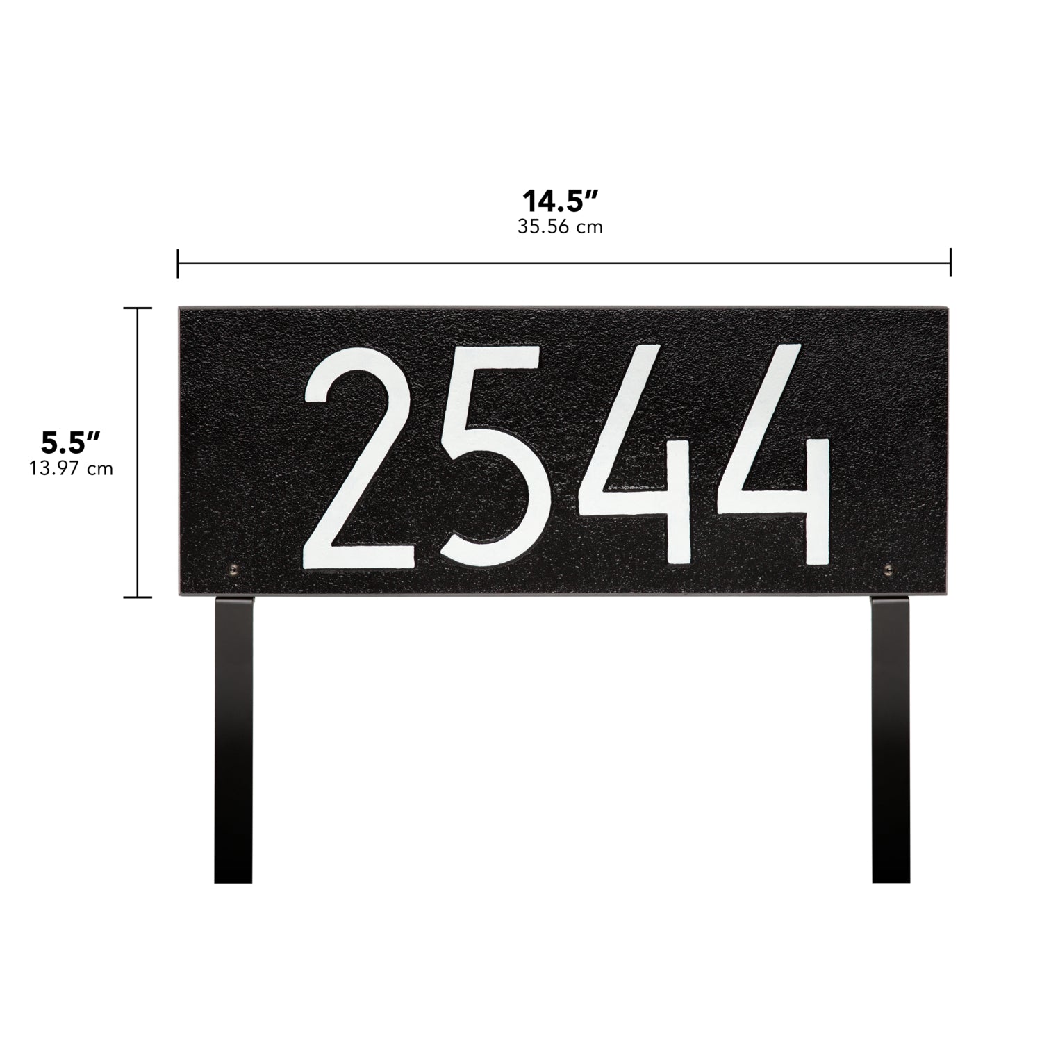 Mid-Century Modern Rectangle Plaque, Standard Lawn 1-line