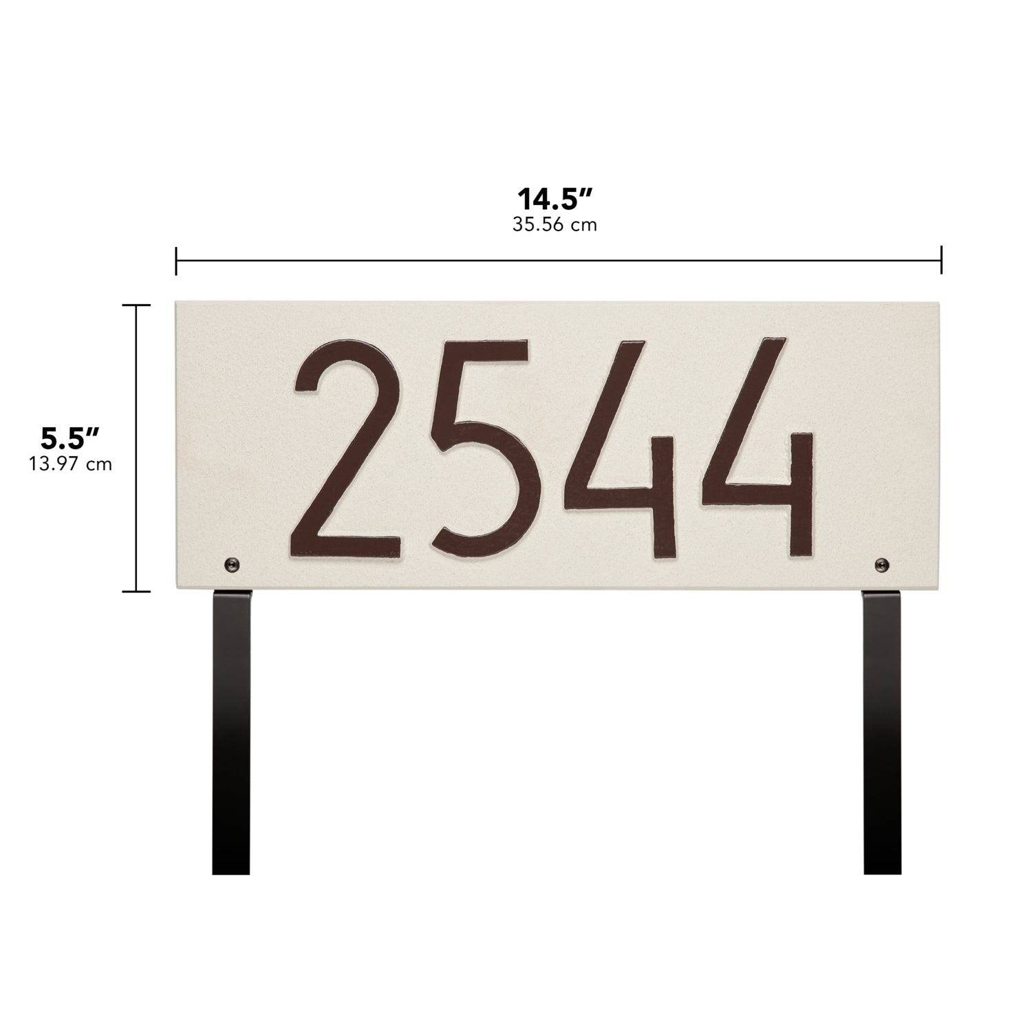 Mid-Century Modern Rectangle Plaque, Standard Lawn 1-line