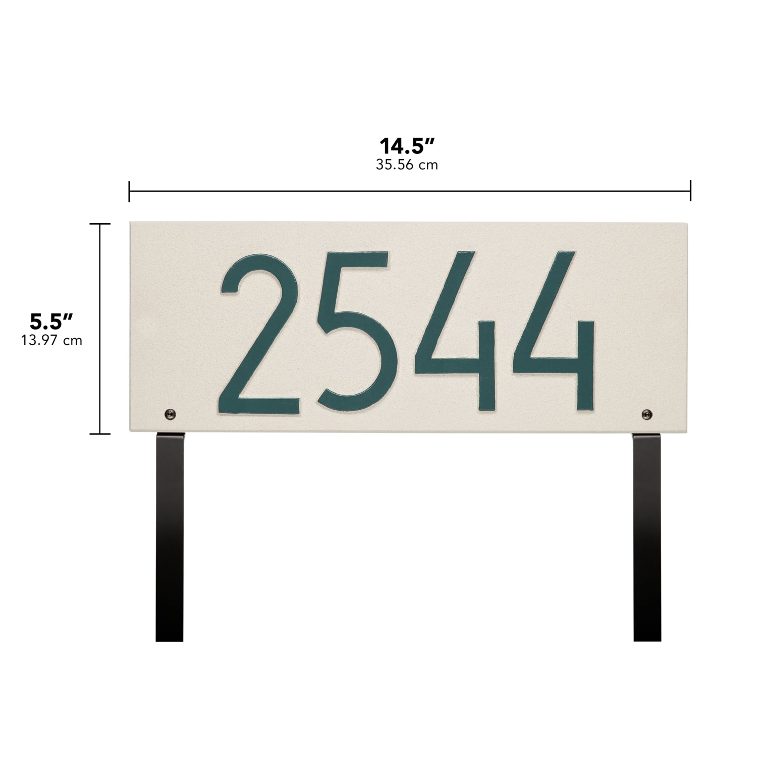 Mid-Century Modern Rectangle Plaque, Standard Lawn 1-line