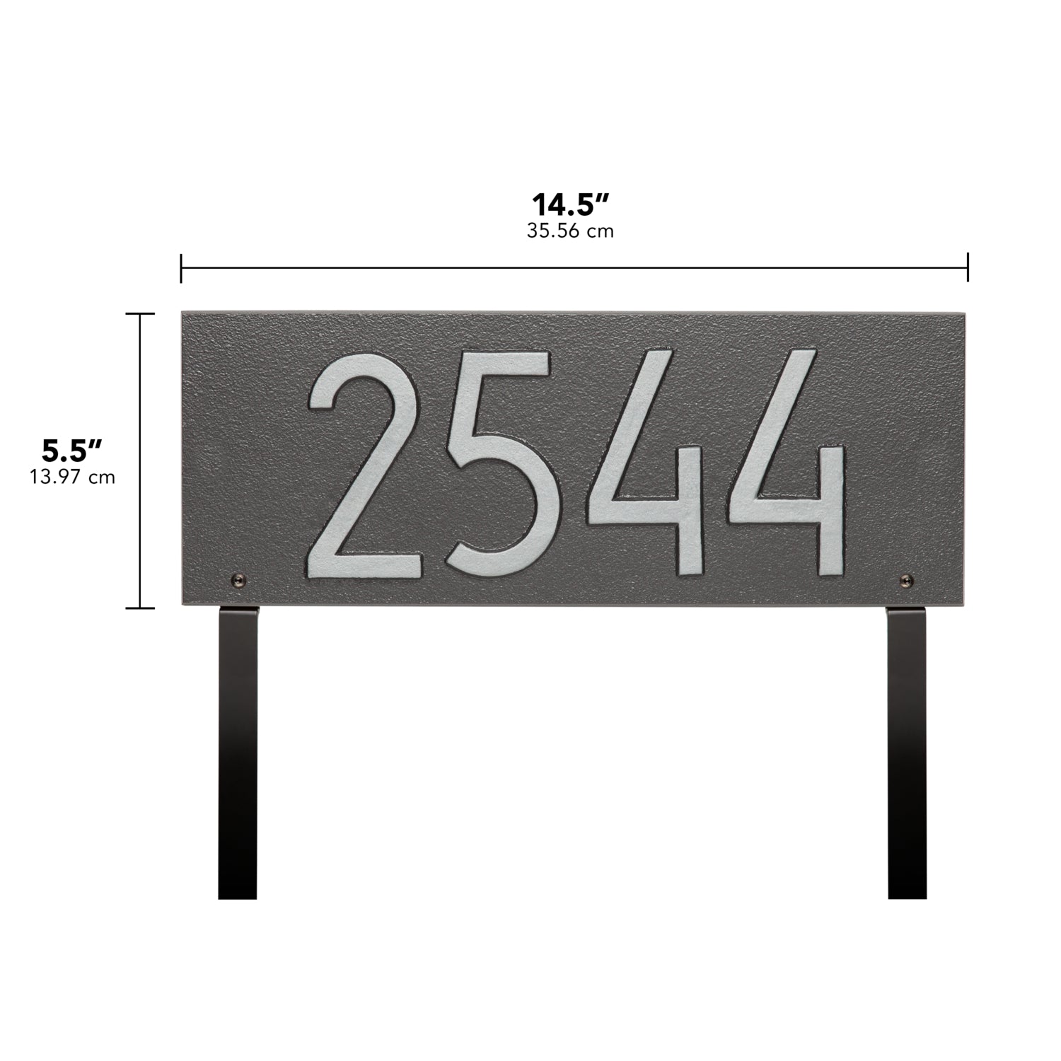 Mid-Century Modern Rectangle Plaque, Standard Lawn 1-line