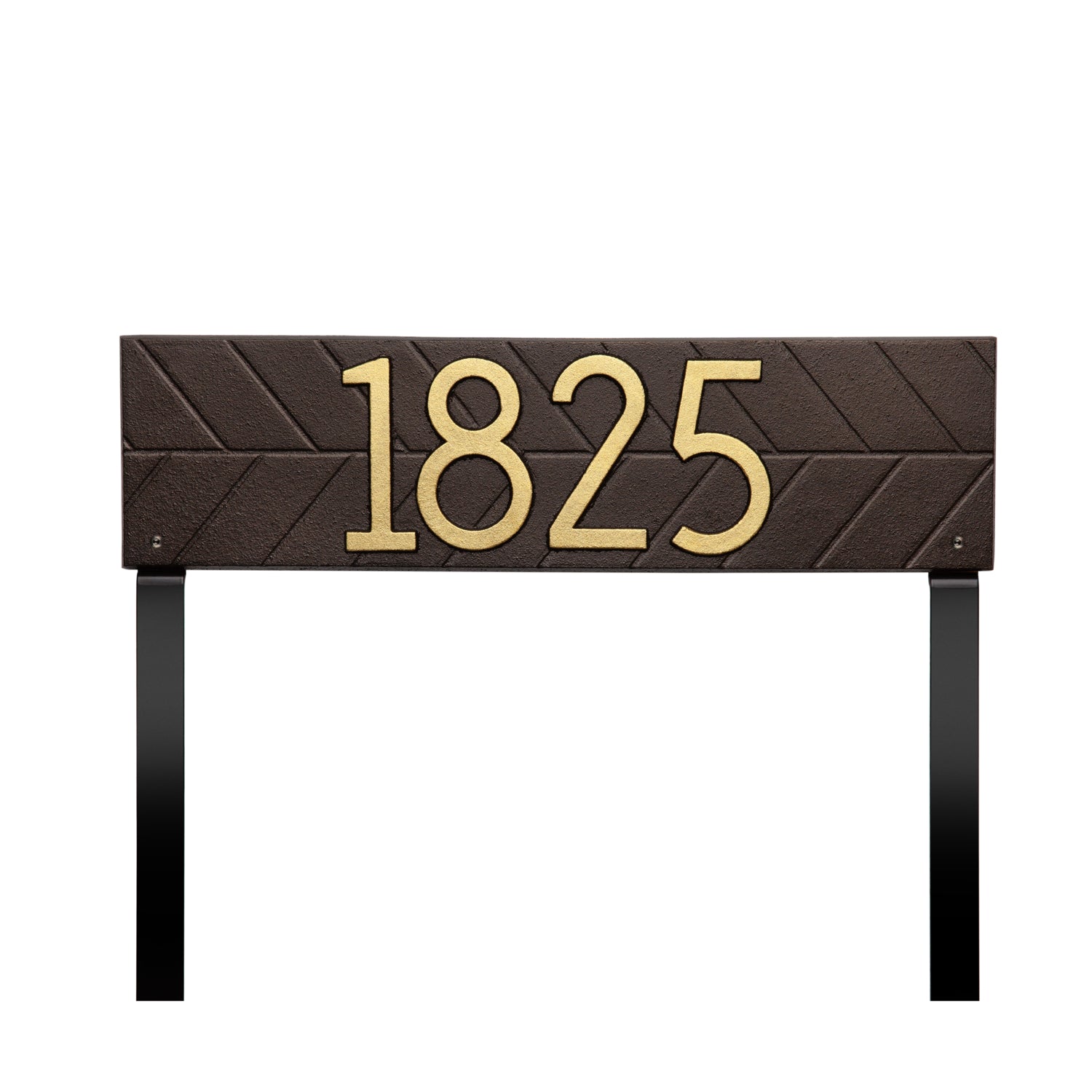 Herringbone Horizontal Plaque, Standard Lawn 1-line