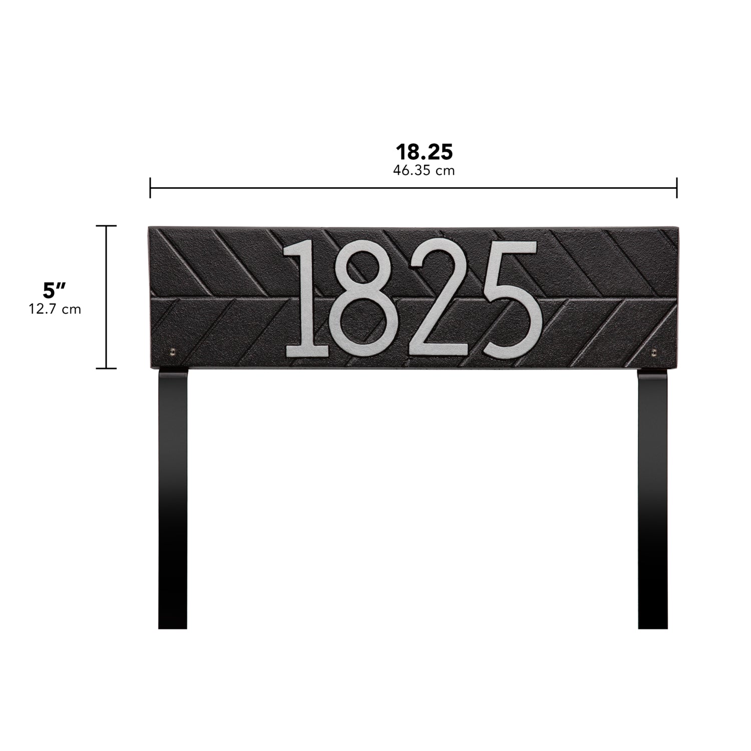 Herringbone Horizontal Plaque, Standard Lawn 1-line