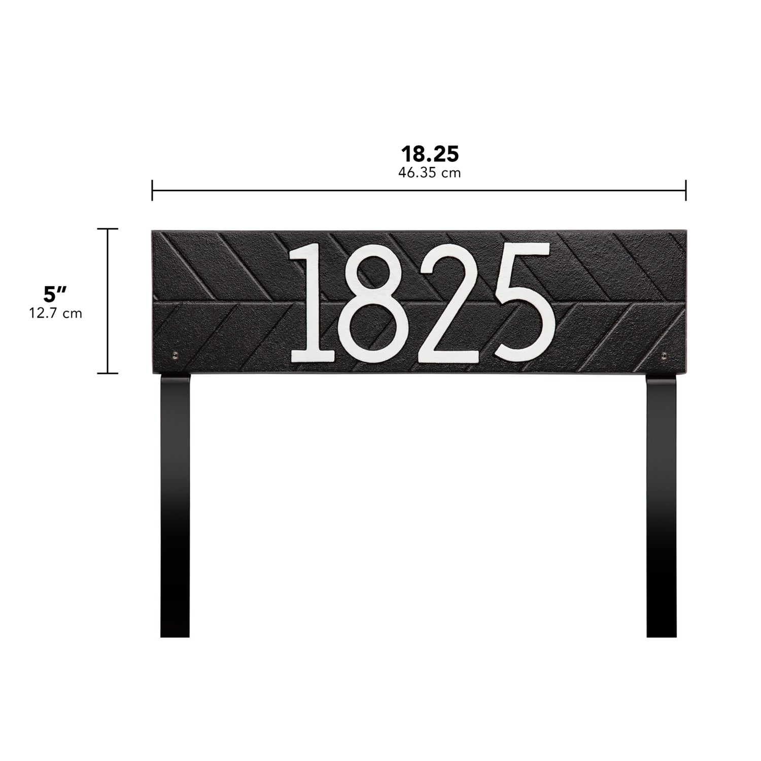 Herringbone Horizontal Plaque, Standard Lawn 1-line