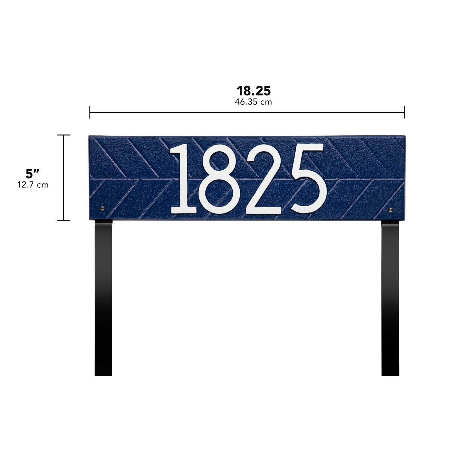 Herringbone Horizontal Plaque, Standard Lawn 1-line