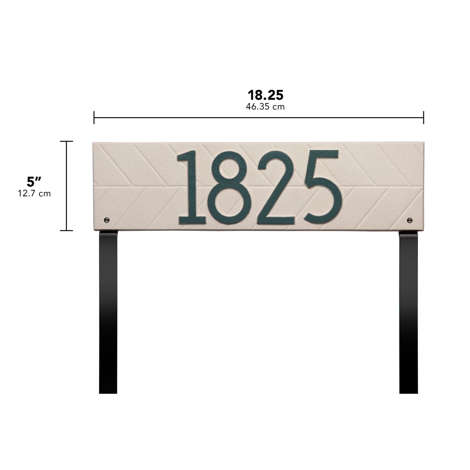 Herringbone Horizontal Plaque, Standard Lawn 1-line